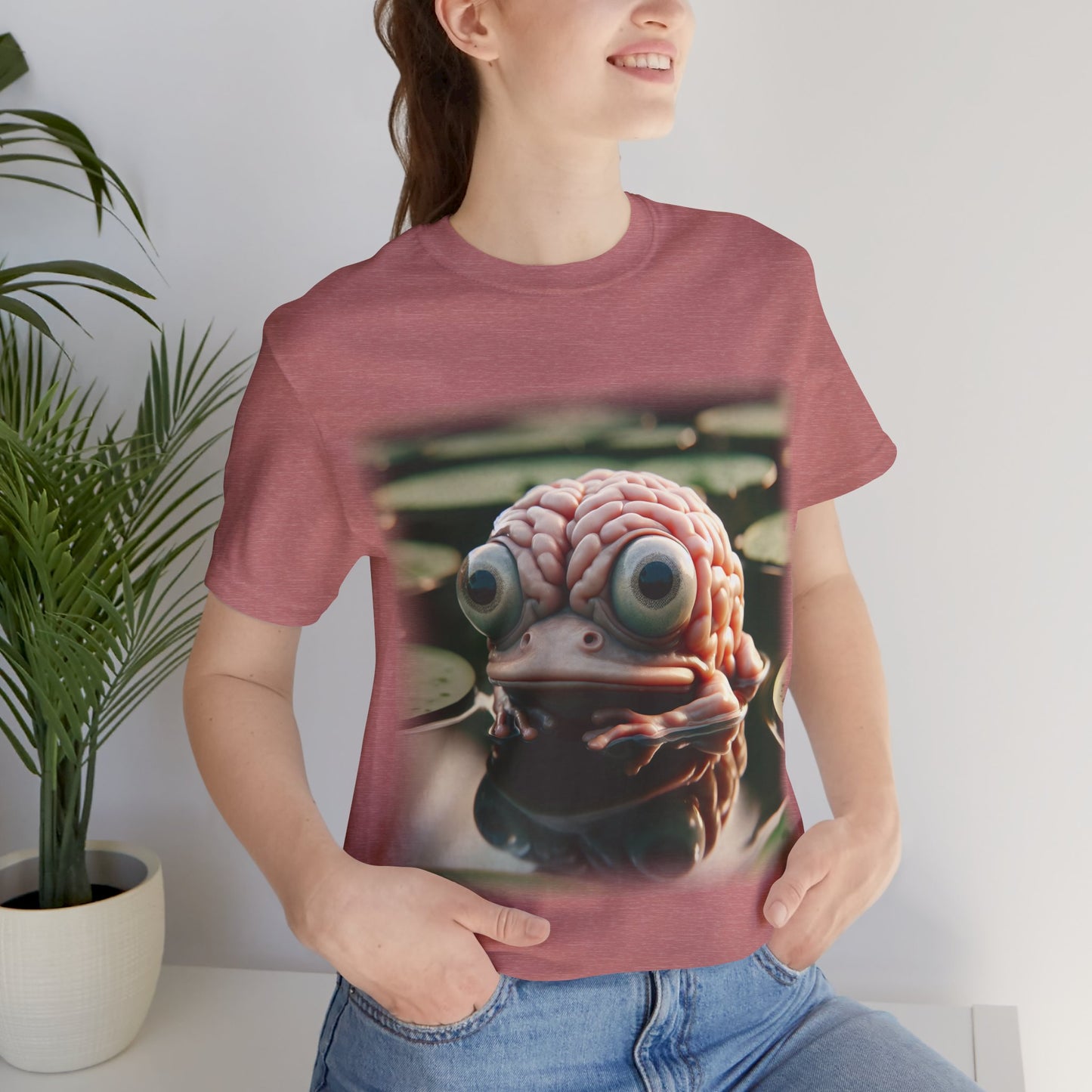 Brain - Frog 1 (Unisex Jersey Short Sleeve T-shirt)
