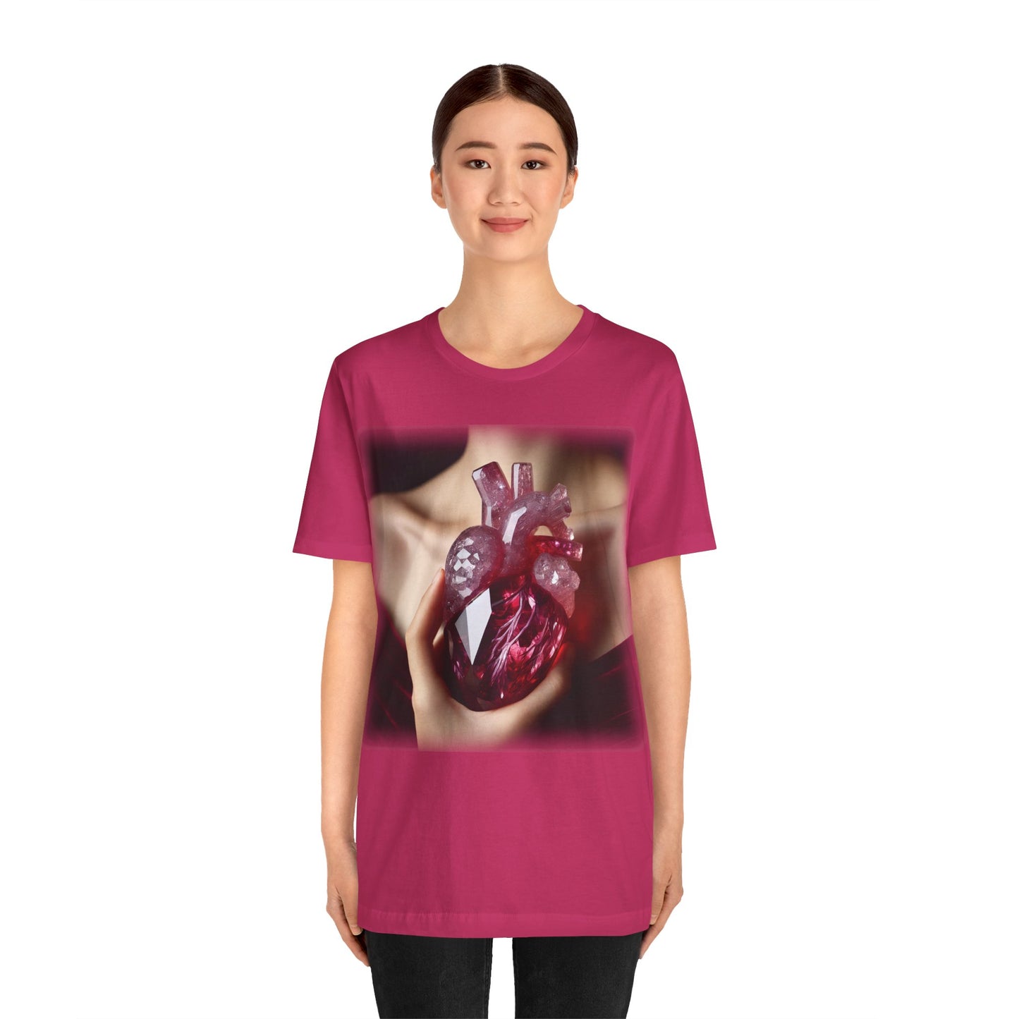 Heart - Crystal 2 (Unisex Jersey Short Sleeve T-Shirt)