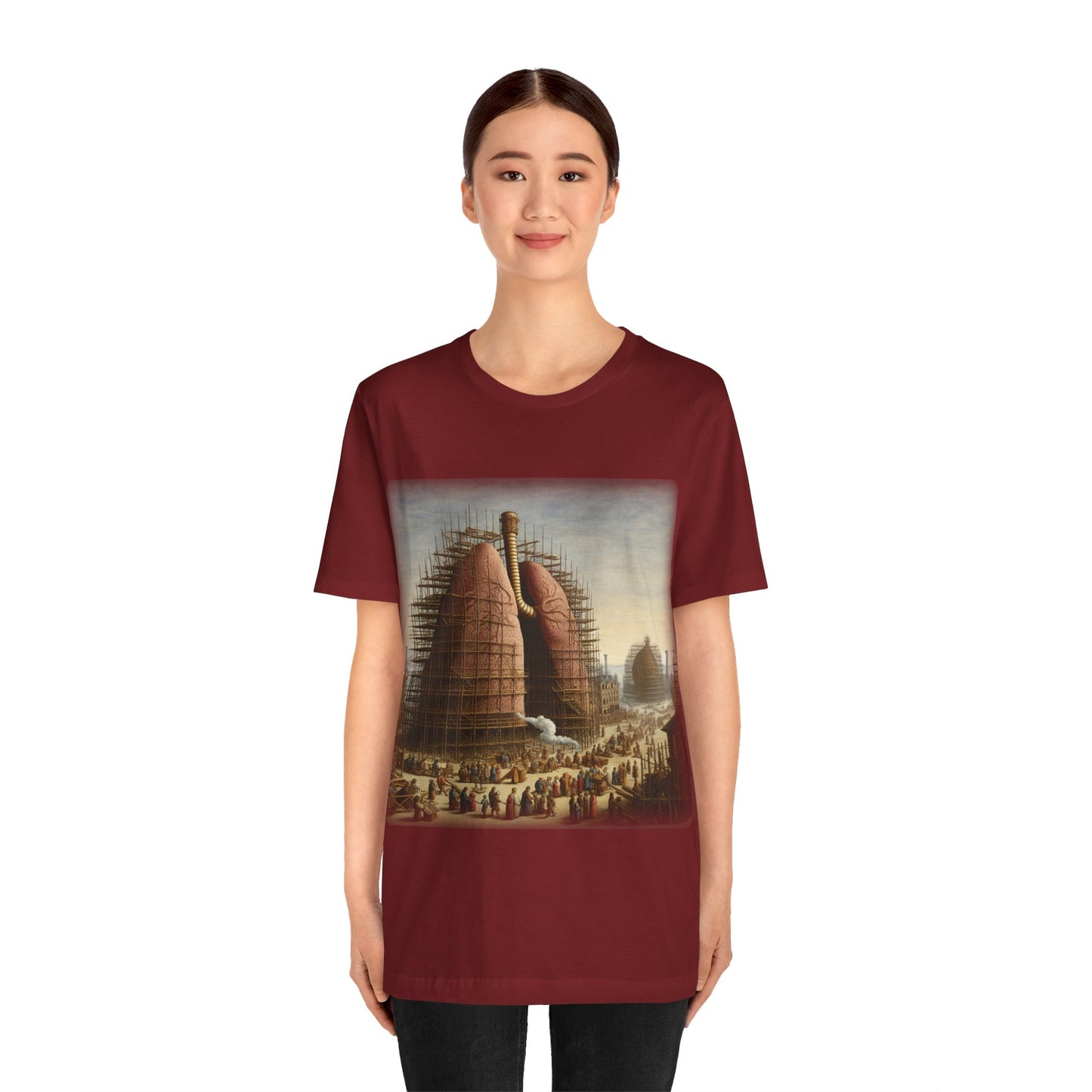 Lungs - The building of the great lung (Unisex Jersey Short Sleeve T-shirt)
