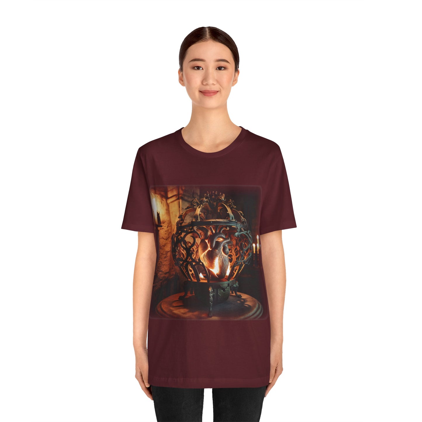 Wrought iron heart - Fireplace 4 (Unisex Jersey Short Sleeve T-Shirt)