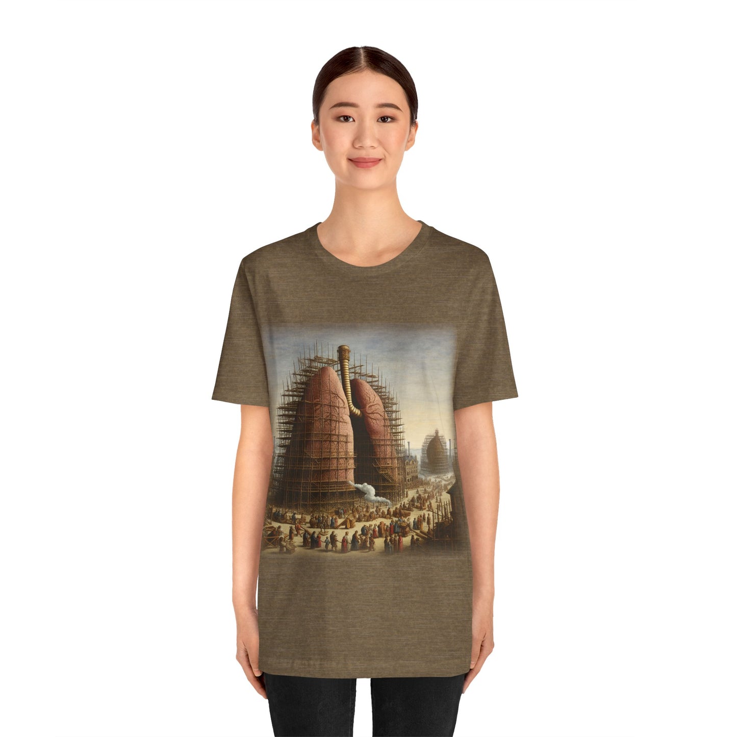 Lungs - The building of the great lung (Unisex Jersey Short Sleeve T-shirt)