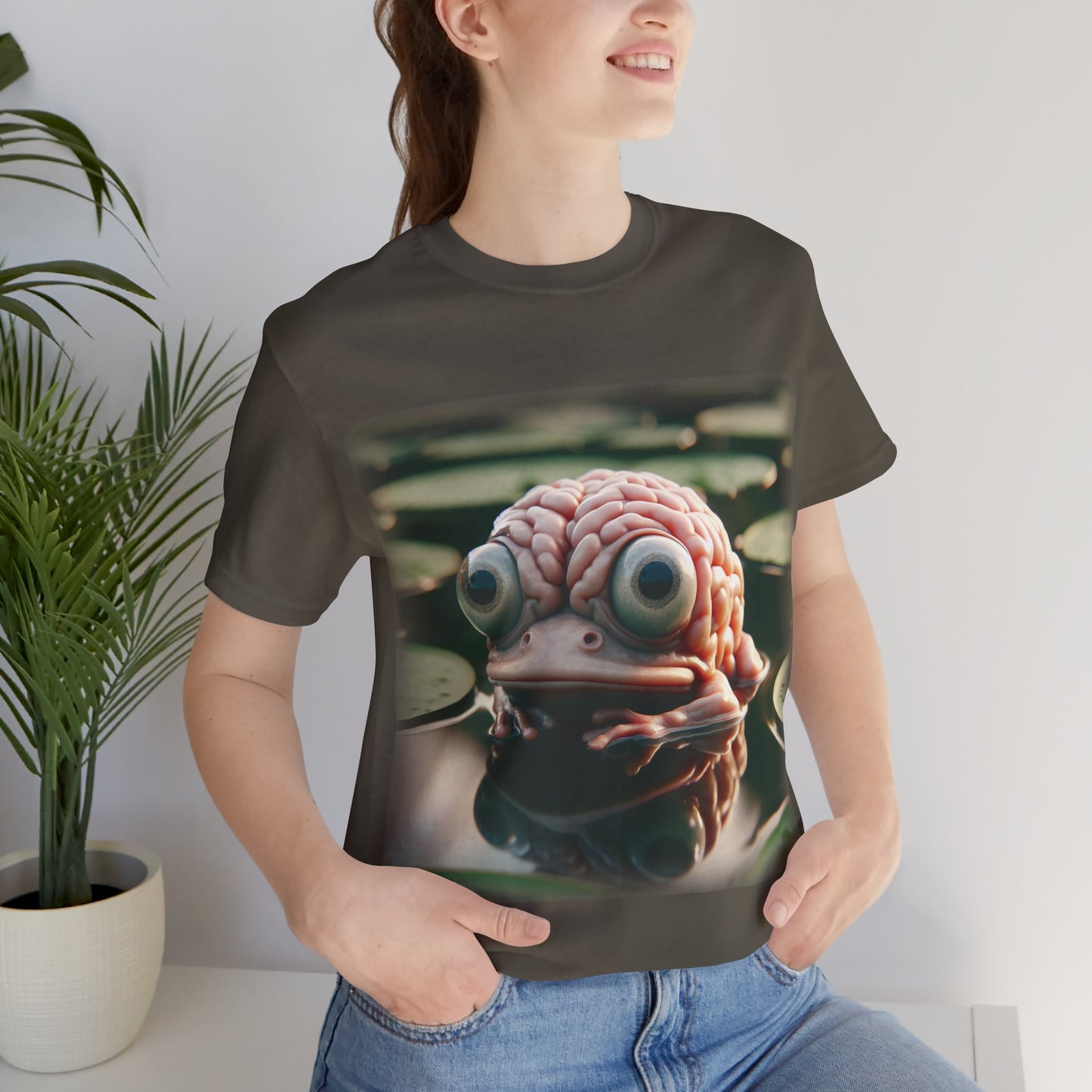 Brain - Frog 1 (Unisex Jersey Short Sleeve T-shirt)