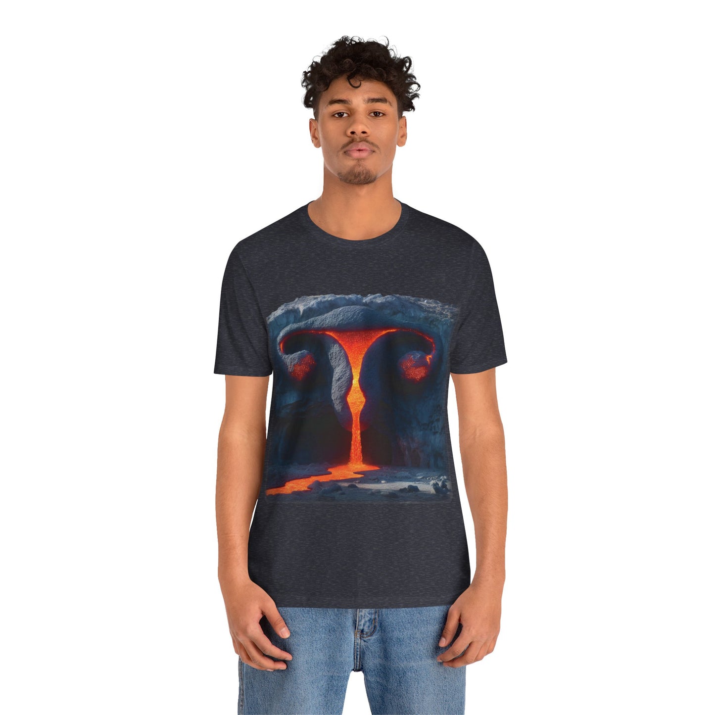 Uterus - Volcano (Unisex Jersey Short Sleeve T-shirt)