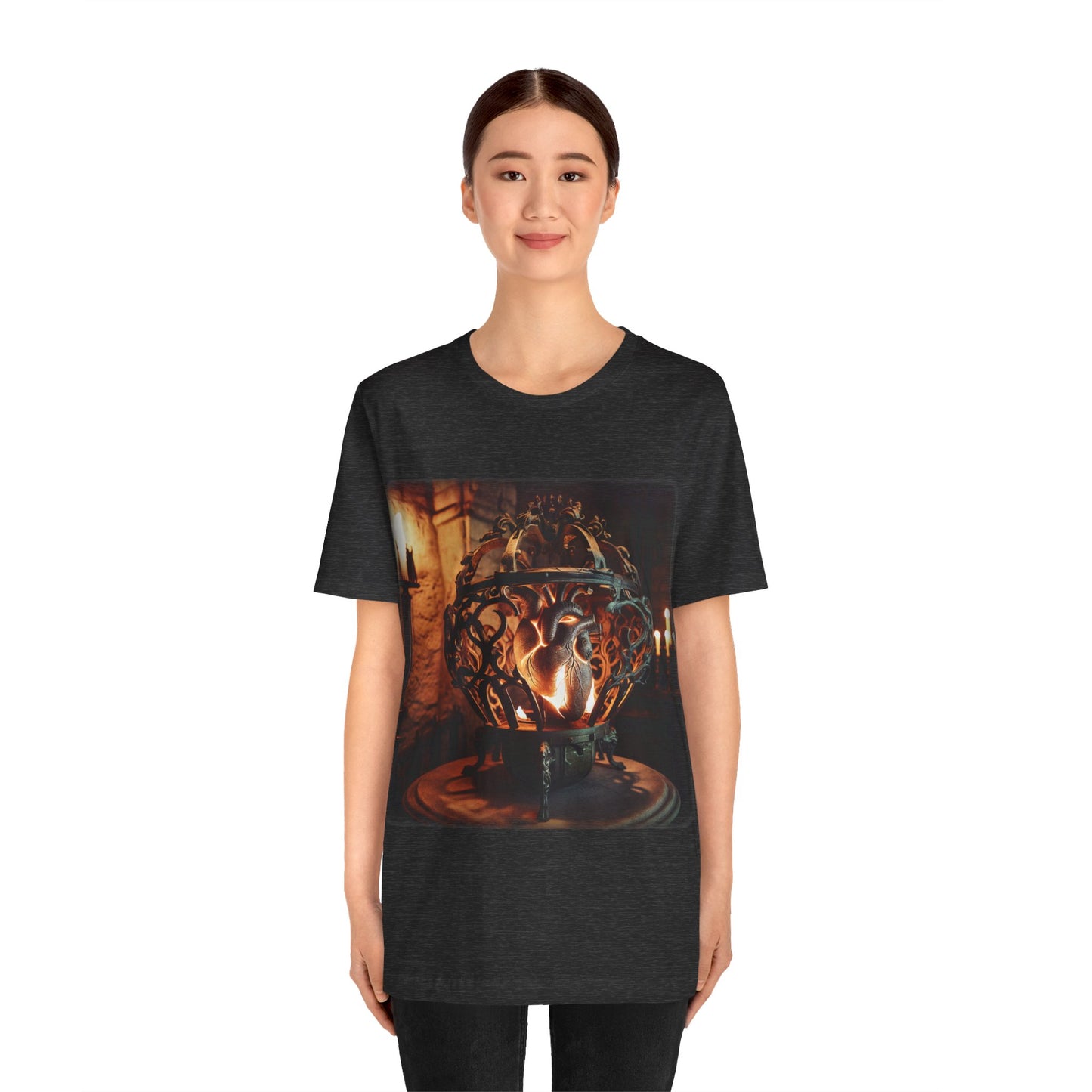 Wrought iron heart - Fireplace 4 (Unisex Jersey Short Sleeve T-Shirt)