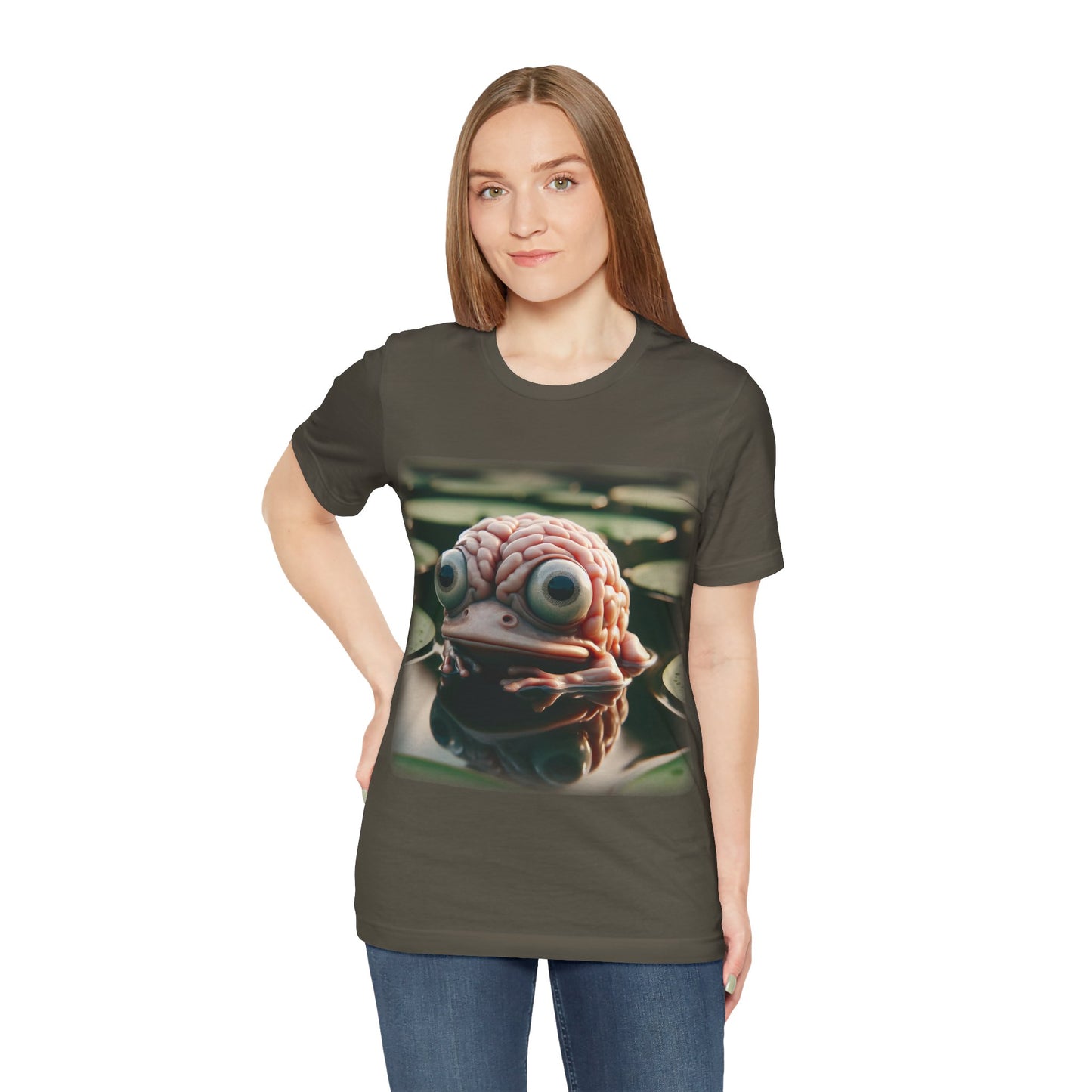 Brain - Frog 1 (Unisex Jersey Short Sleeve T-shirt)