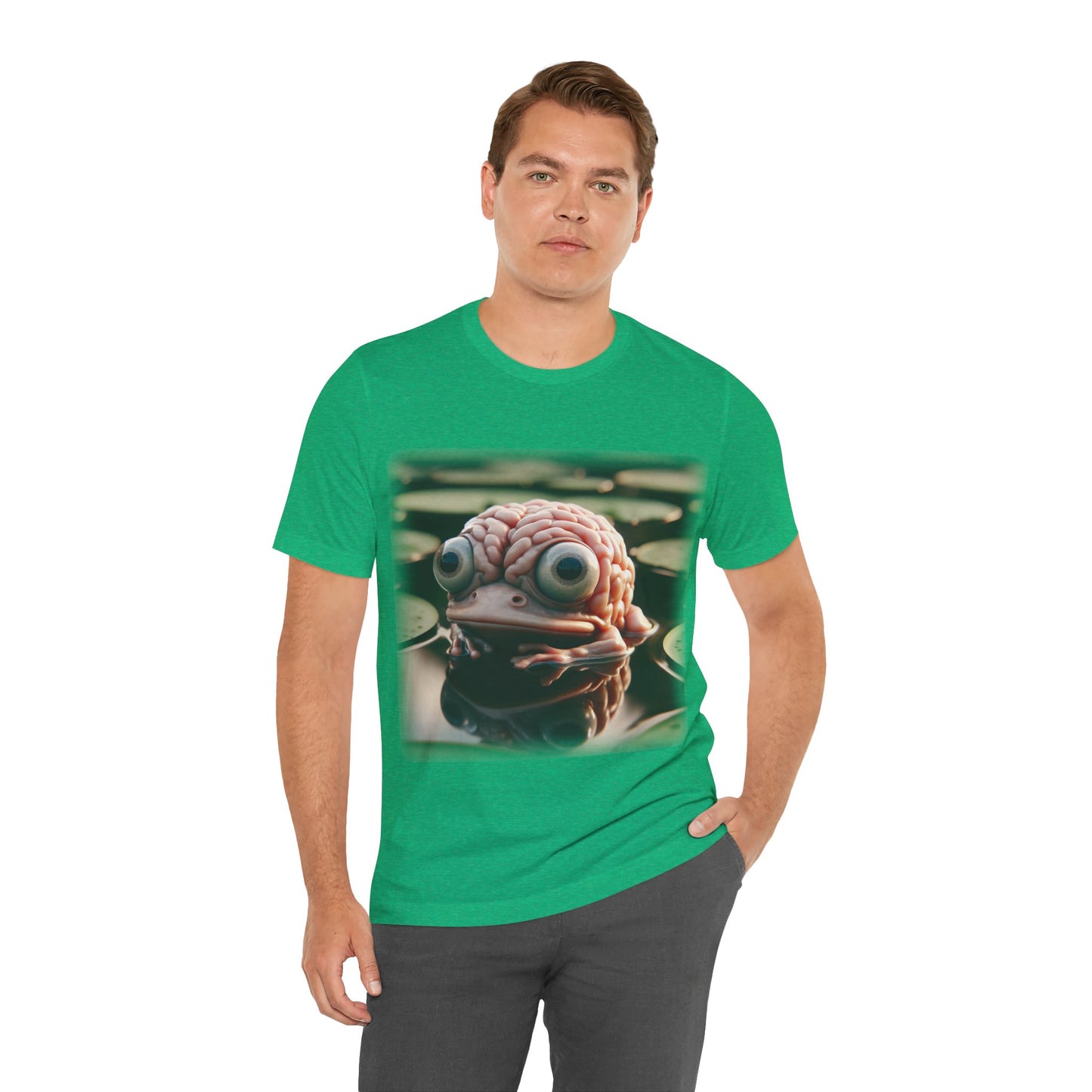 Brain - Frog 1 (Unisex Jersey Short Sleeve T-shirt)
