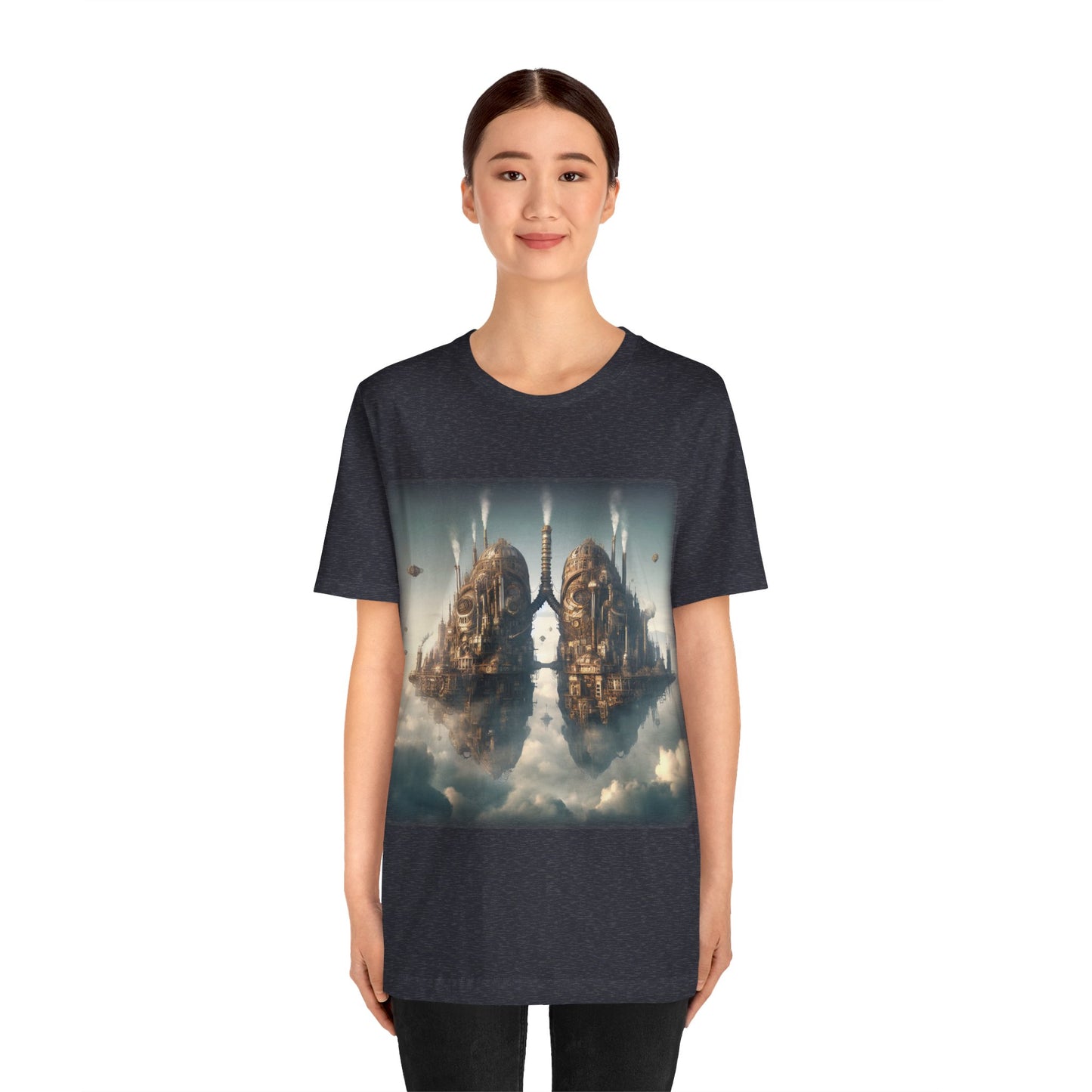Lungs - Floating lung cities 1 (Unisex Jersey Short Sleeve T-shirt)