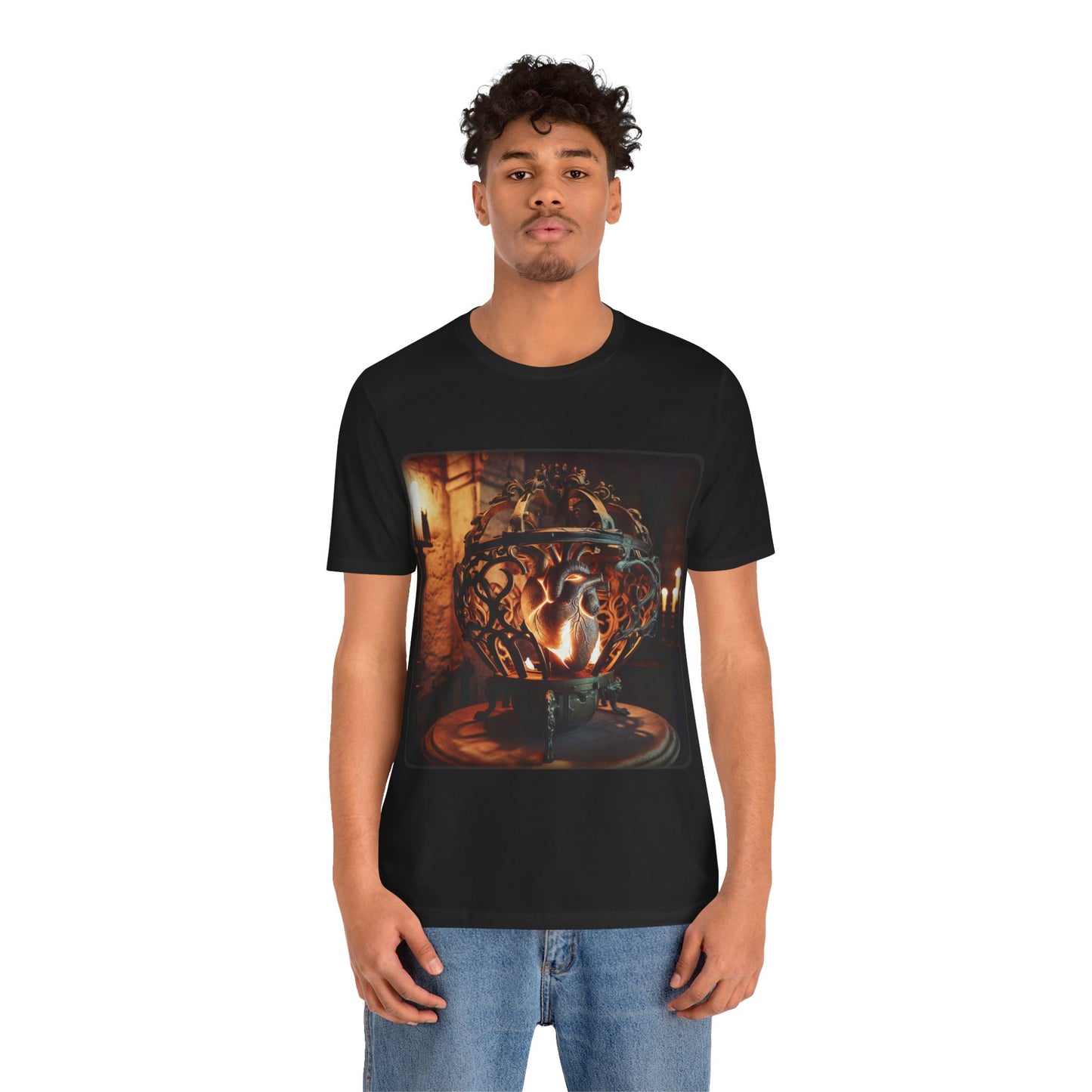 Wrought iron heart - Fireplace 4 (Unisex Jersey Short Sleeve T-Shirt)