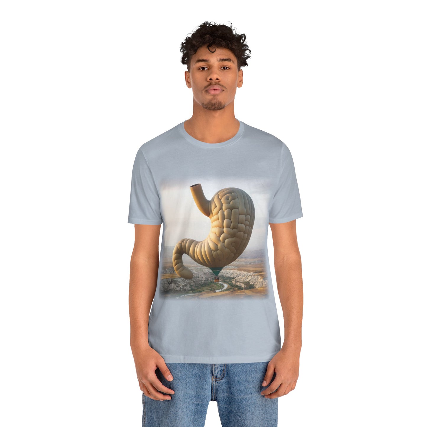Stomach - Hot air balloon (Unisex Jersey Short Sleeve T-shirt)