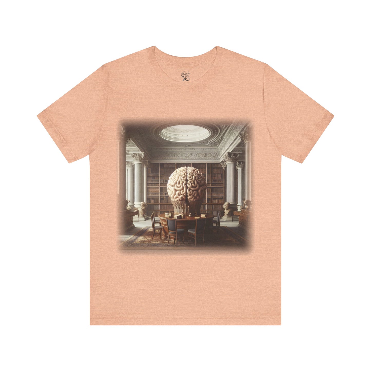Brain - The library 2 (Unisex Jersey Short Sleeve T-shirt)