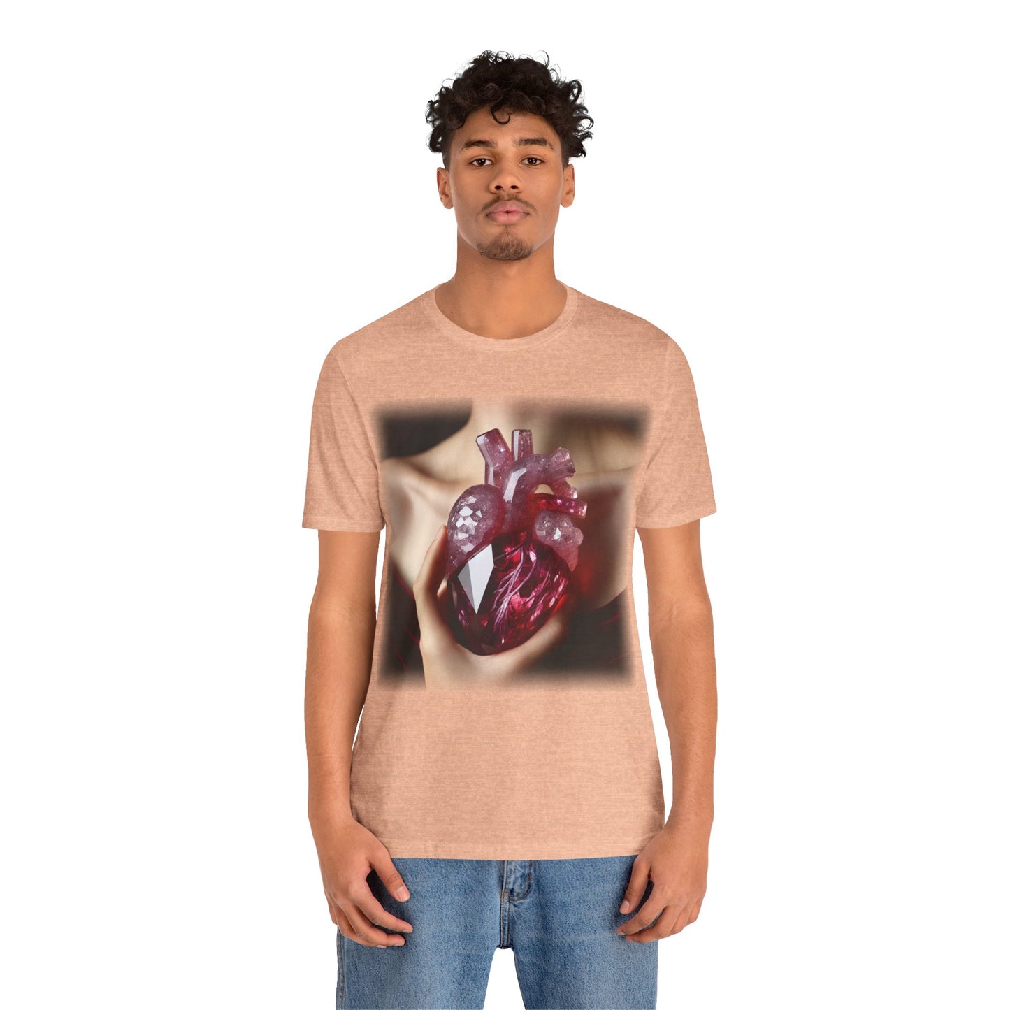 Heart - Crystal 2 (Unisex Jersey Short Sleeve T-Shirt)