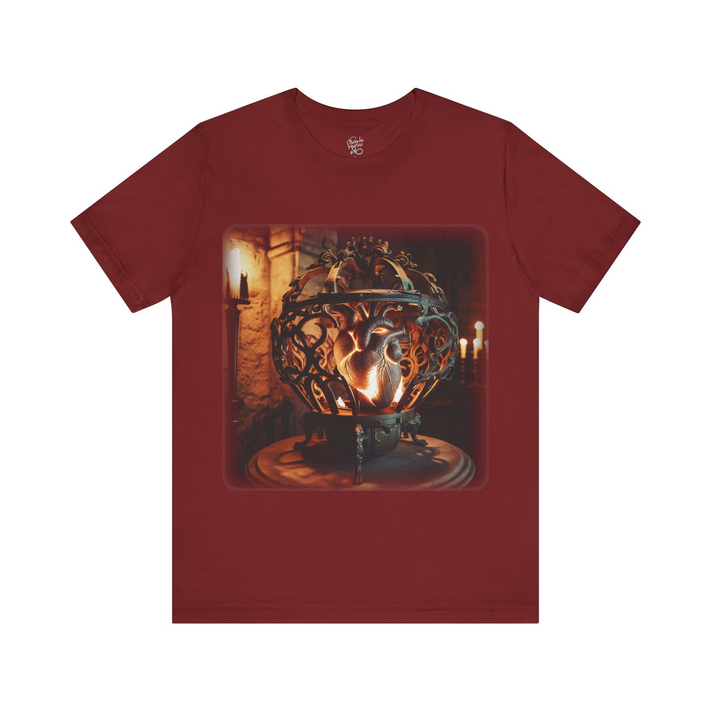 Wrought iron heart - Fireplace 4 (Unisex Jersey Short Sleeve T-Shirt)