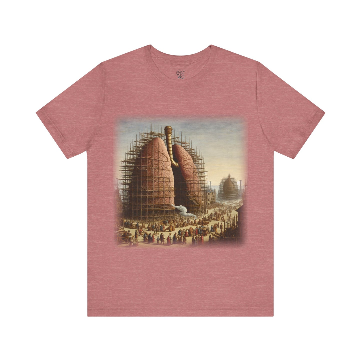 Lungs - The building of the great lung (Unisex Jersey Short Sleeve T-shirt)