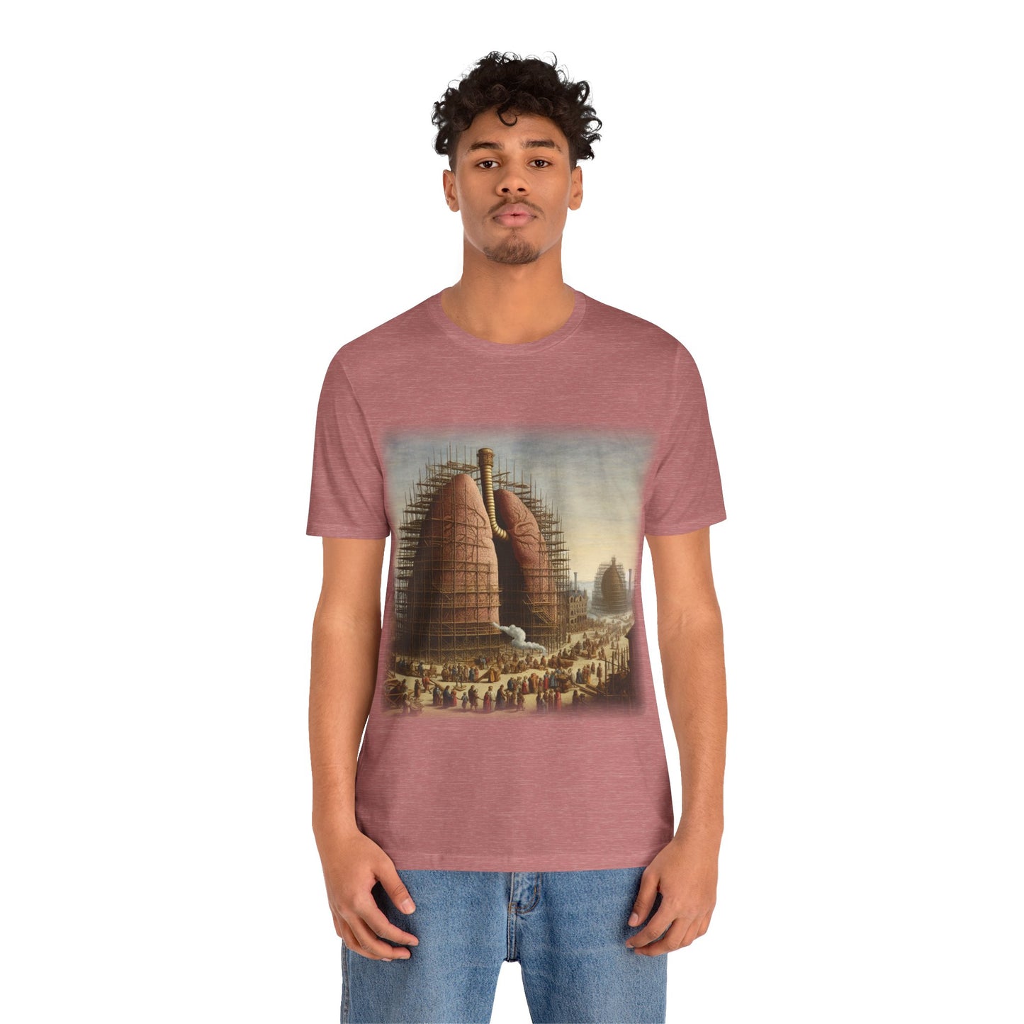 Lungs - The building of the great lung (Unisex Jersey Short Sleeve T-shirt)