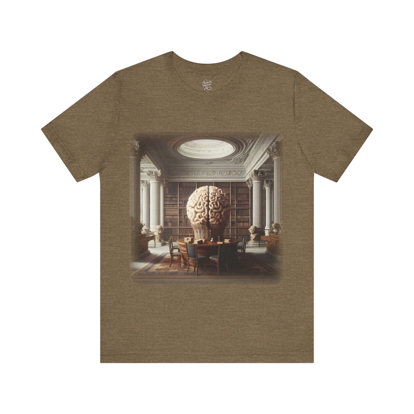 Brain - The library 2 (Unisex Jersey Short Sleeve T-shirt)