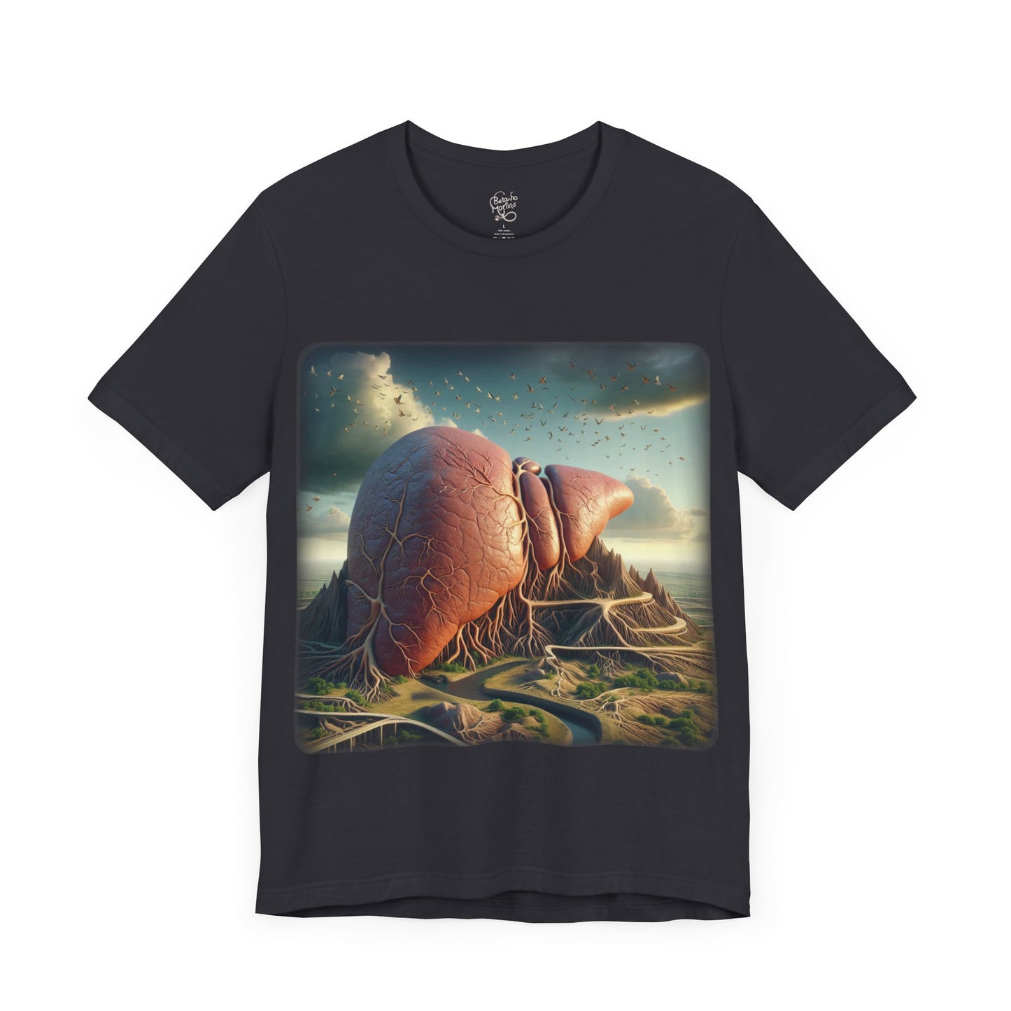 Liver - Mountain (Unisex Jersey Short Sleeve T-Shirt)