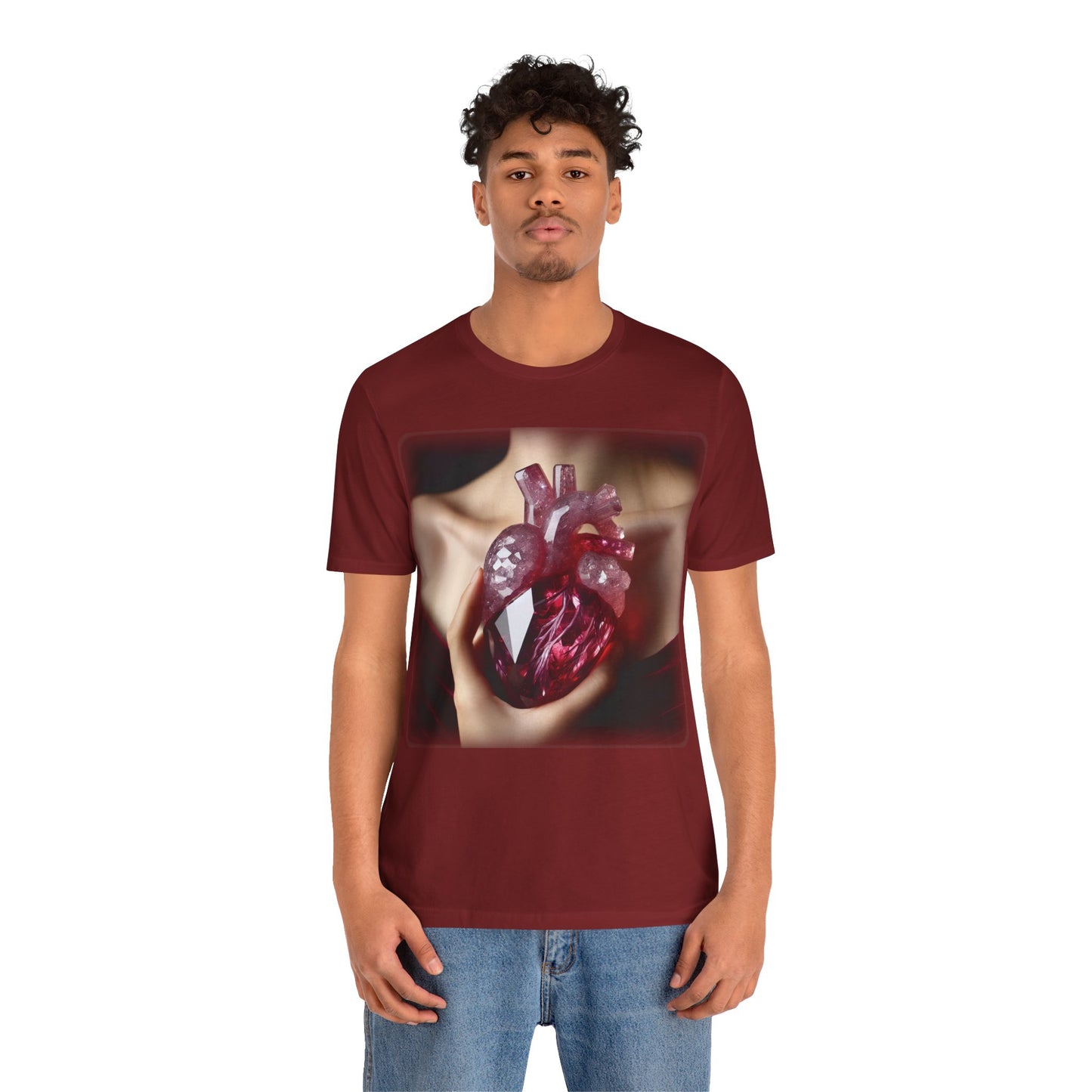 Heart - Crystal 2 (Unisex Jersey Short Sleeve T-Shirt)
