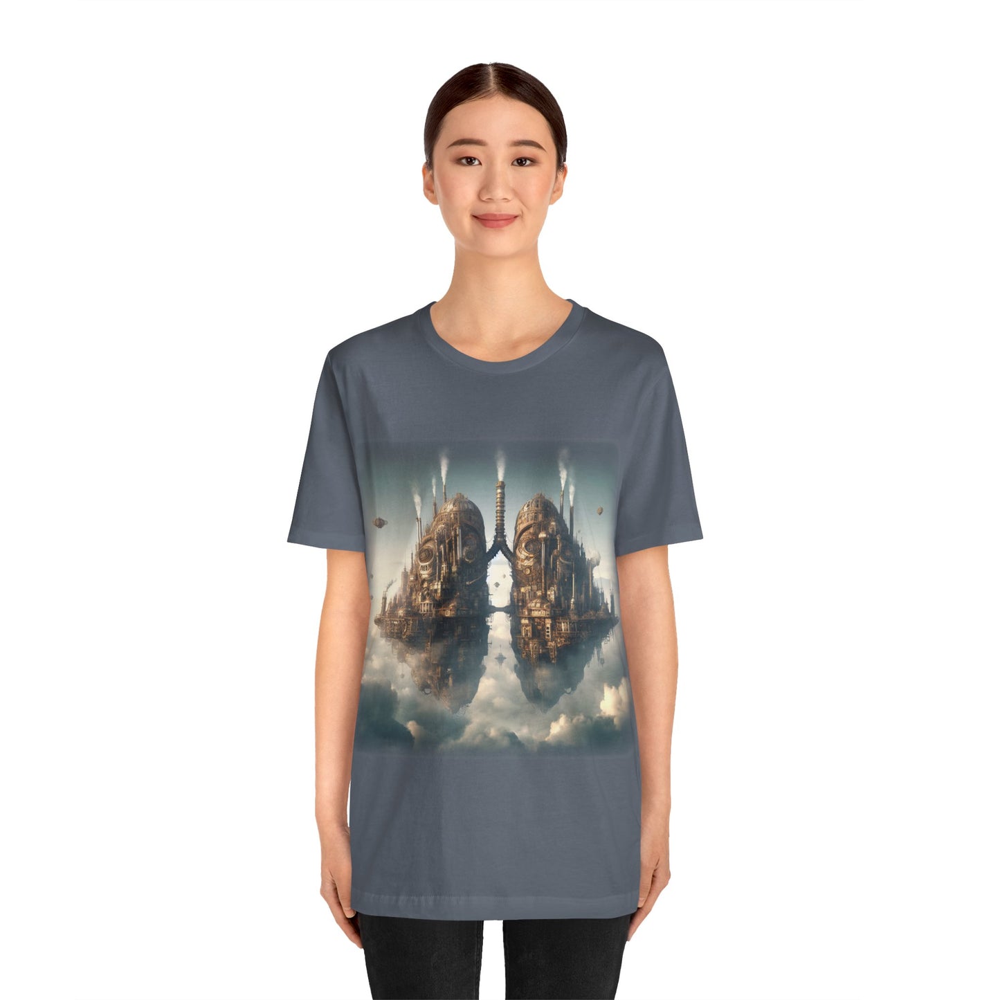 Lungs - Floating lung cities 1 (Unisex Jersey Short Sleeve T-shirt)