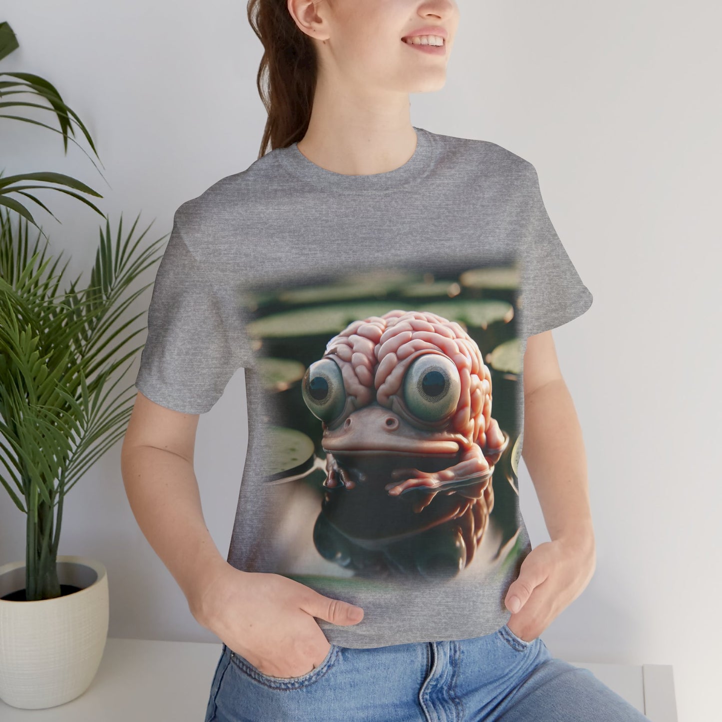 Brain - Frog 1 (Unisex Jersey Short Sleeve T-shirt)