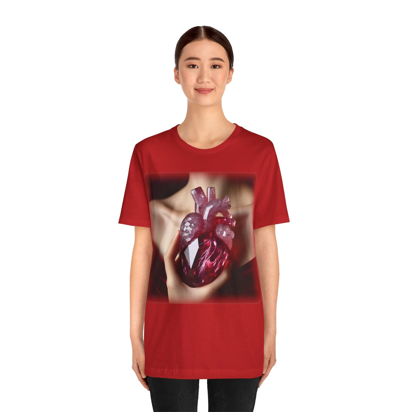 Heart - Crystal 2 (Unisex Jersey Short Sleeve T-Shirt)