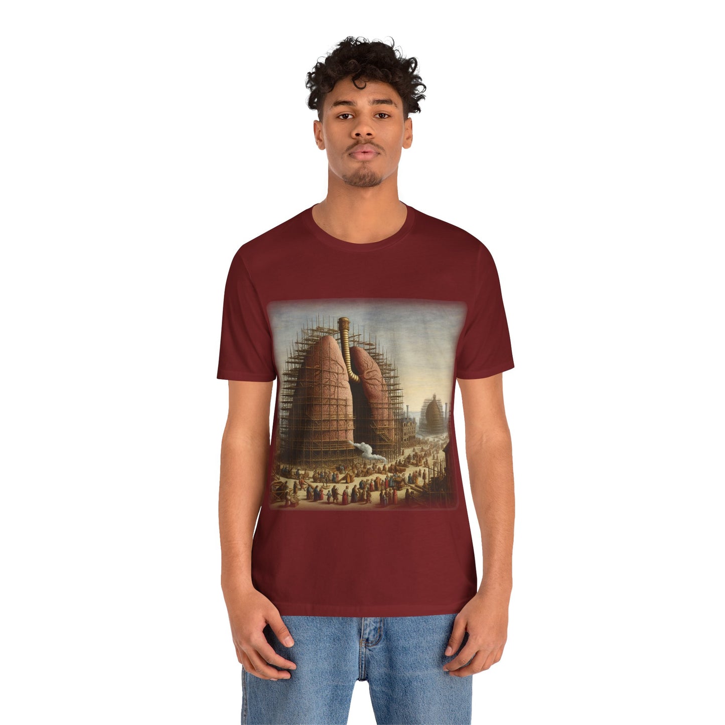 Lungs - The building of the great lung (Unisex Jersey Short Sleeve T-shirt)