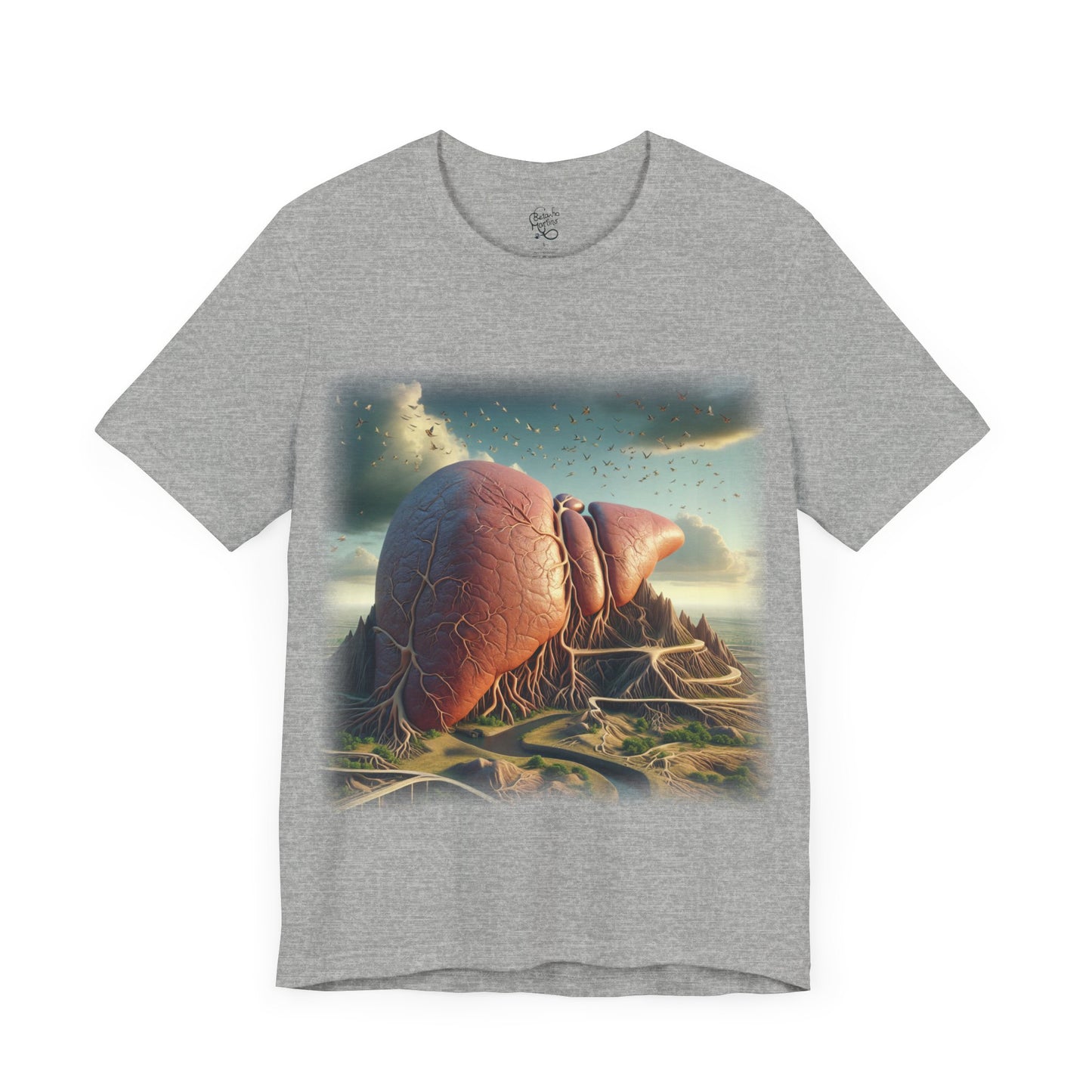 Liver - Mountain (Unisex Jersey Short Sleeve T-Shirt)