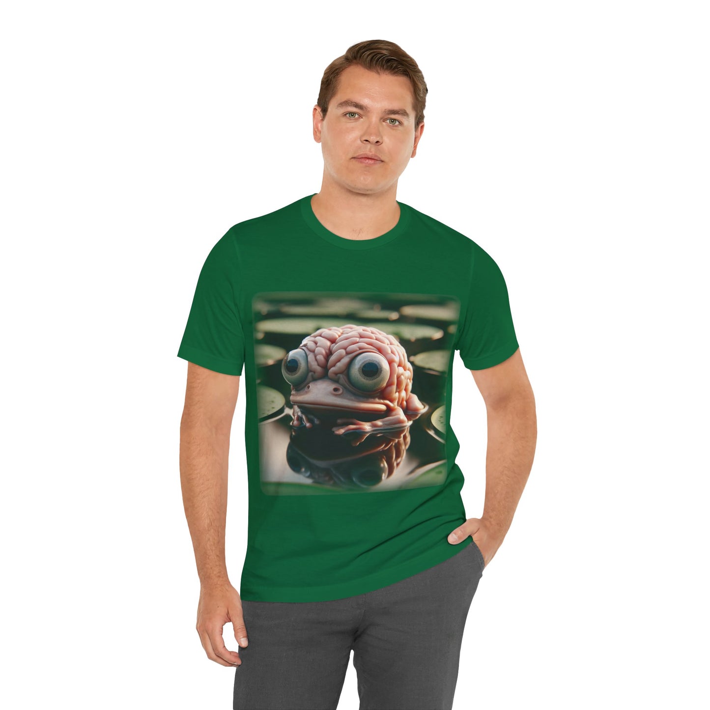 Brain - Frog 1 (Unisex Jersey Short Sleeve T-shirt)