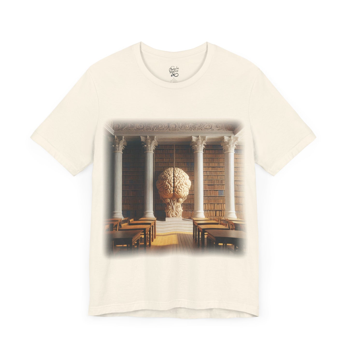 Brain - The library 3 (Unisex Jersey Short Sleeve T-shirt)
