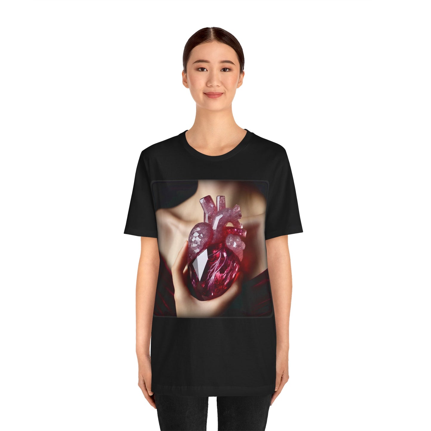 Heart - Crystal 2 (Unisex Jersey Short Sleeve T-Shirt)
