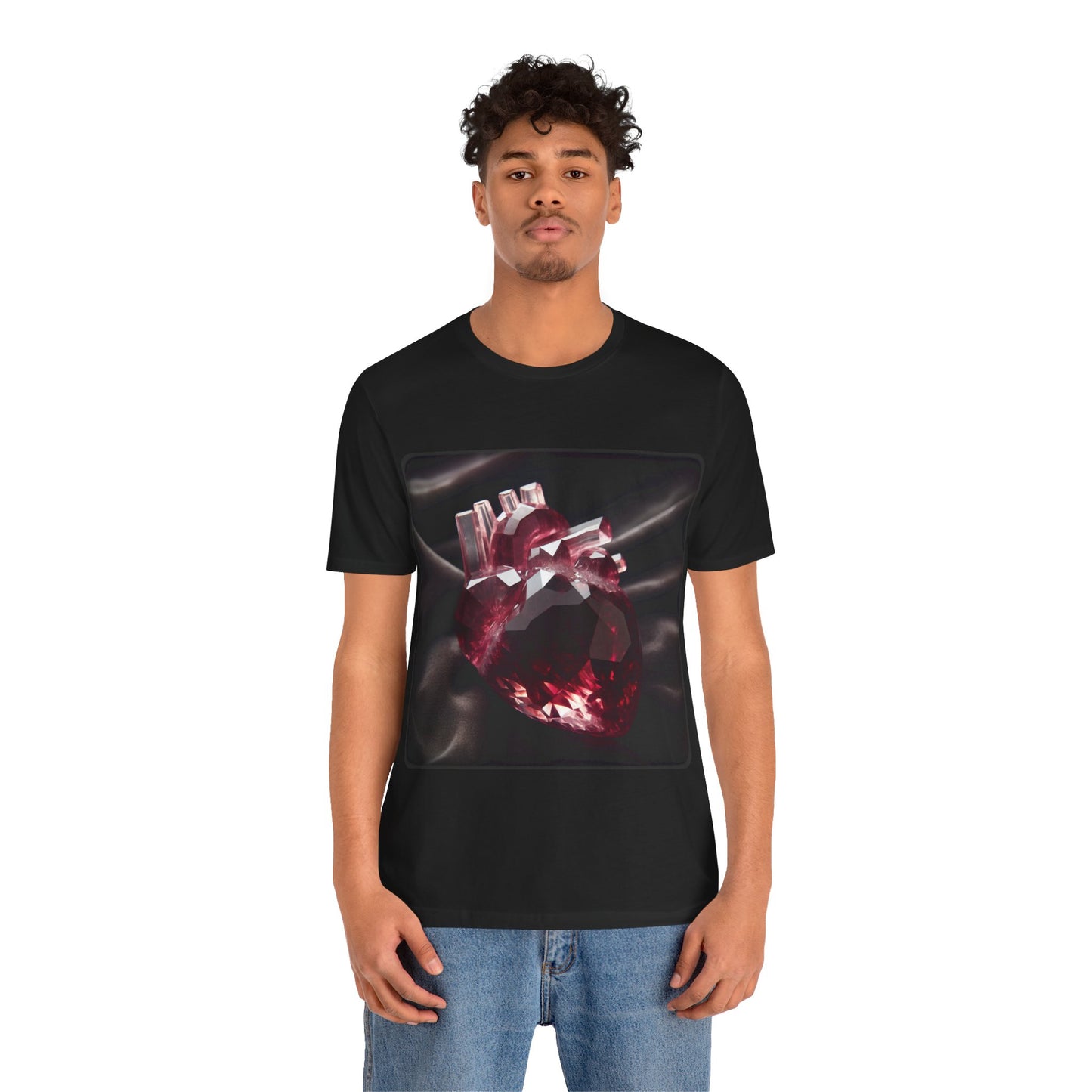 Heart - Crystal 3 (Unisex Jersey Short Sleeve T-Shirt)