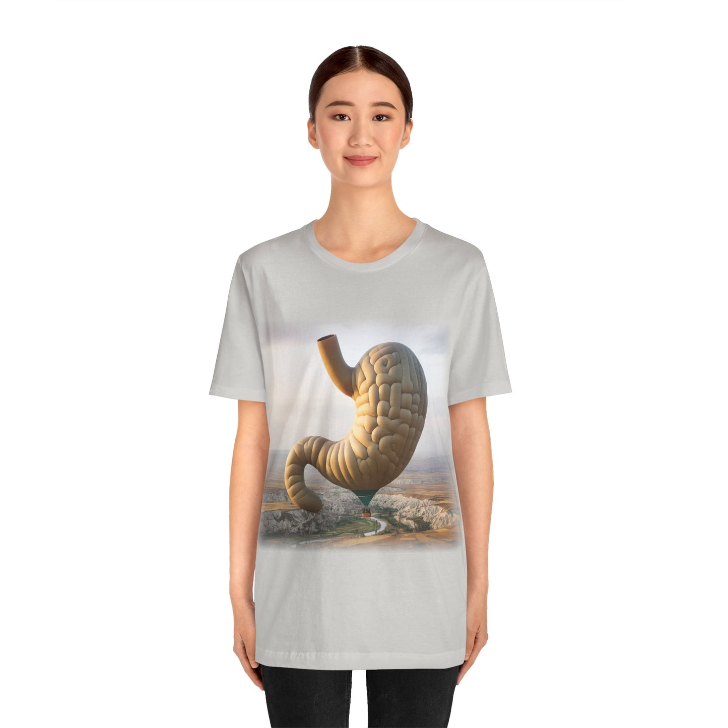 Stomach - Hot air balloon (Unisex Jersey Short Sleeve T-shirt)