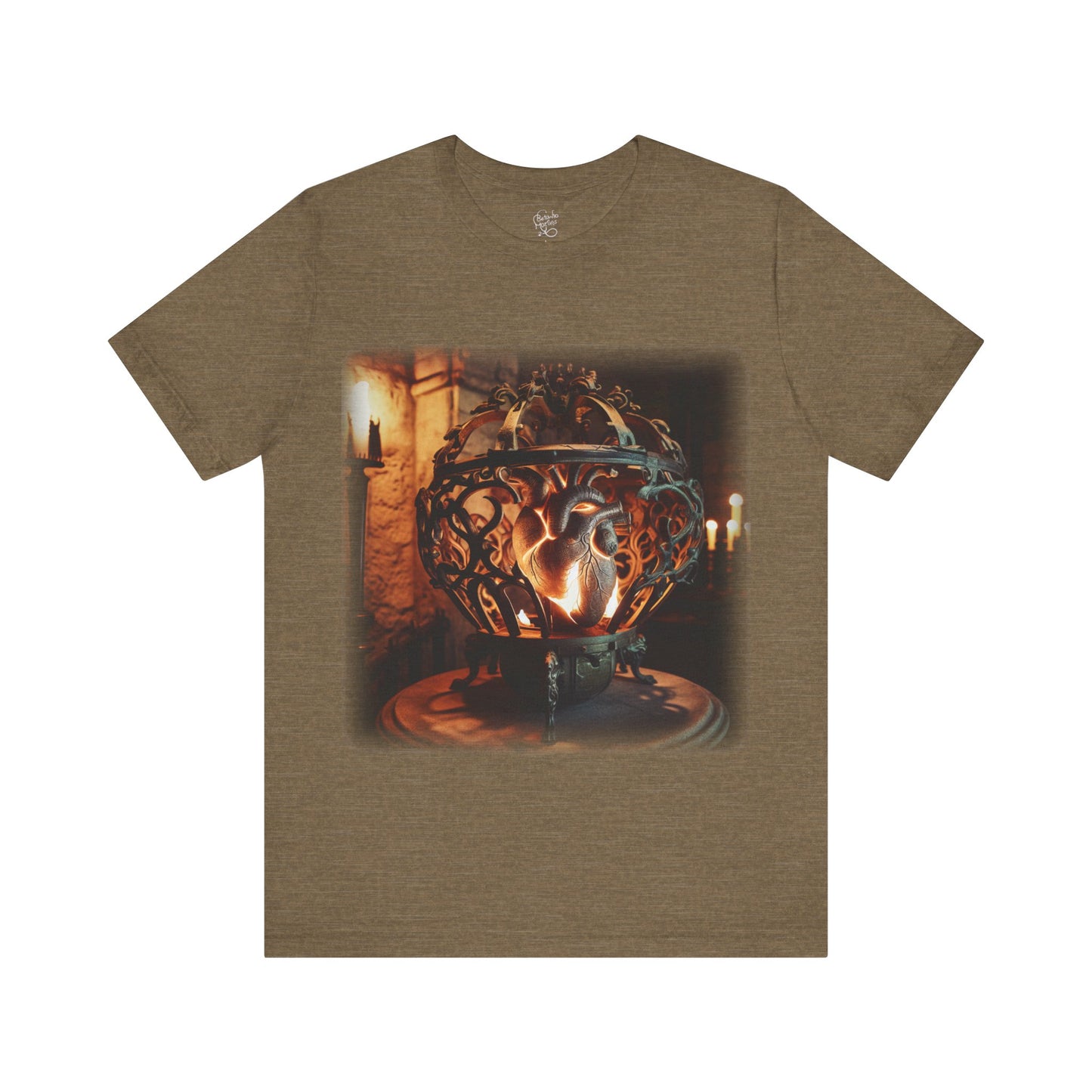 Wrought iron heart - Fireplace 4 (Unisex Jersey Short Sleeve T-Shirt)
