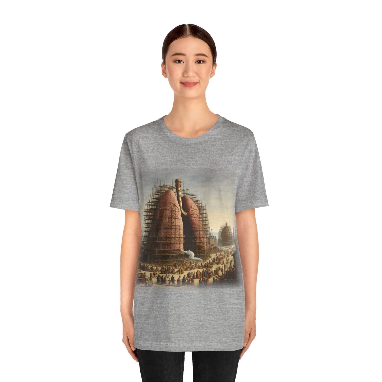 Lungs - The building of the great lung (Unisex Jersey Short Sleeve T-shirt)