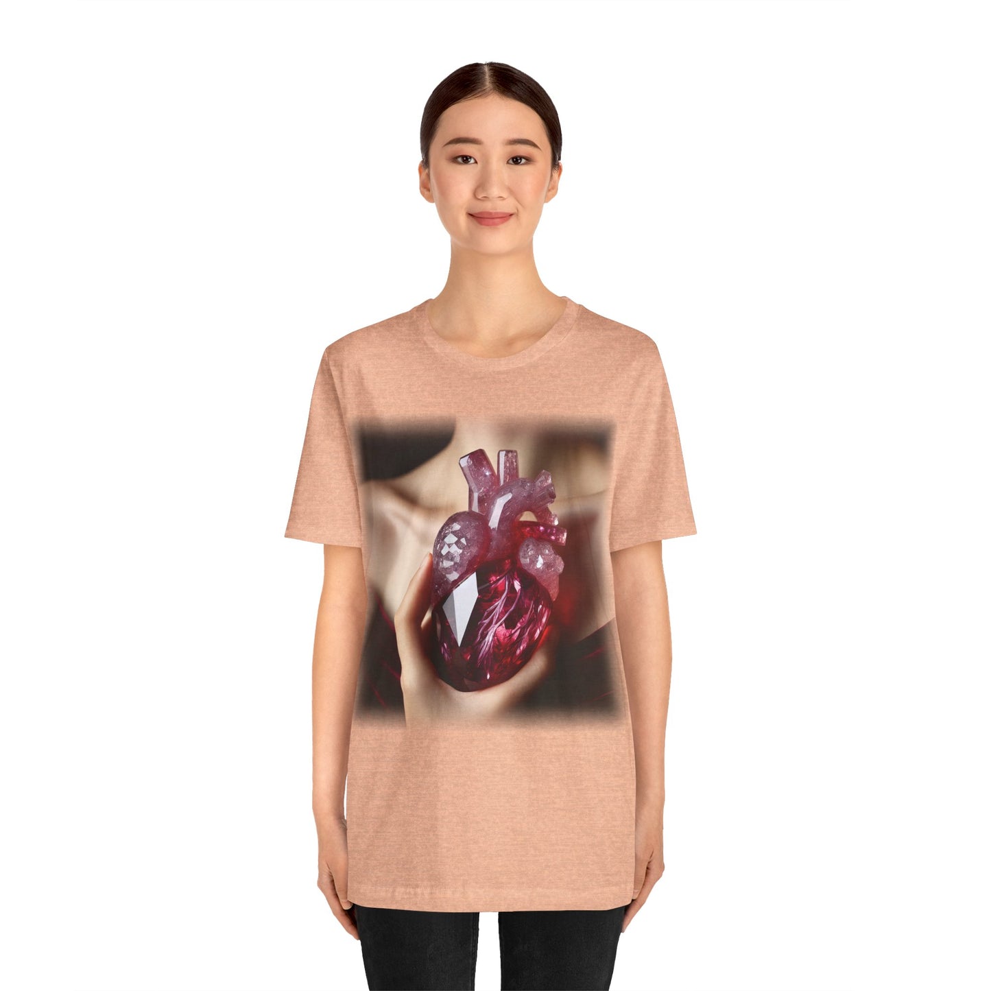 Heart - Crystal 2 (Unisex Jersey Short Sleeve T-Shirt)