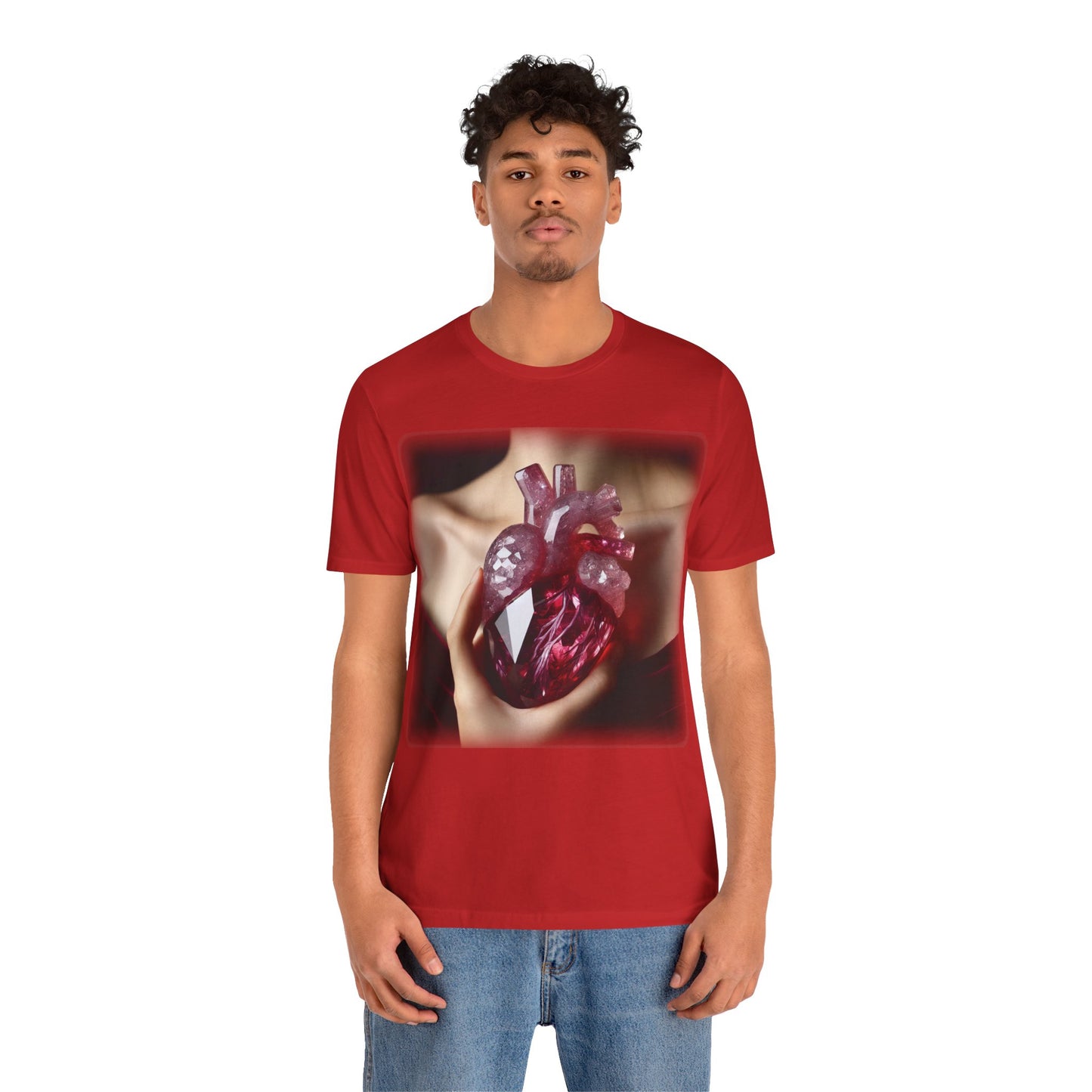 Heart - Crystal 2 (Unisex Jersey Short Sleeve T-Shirt)