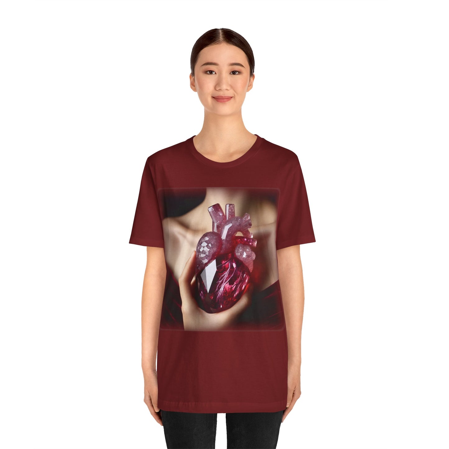 Heart - Crystal 2 (Unisex Jersey Short Sleeve T-Shirt)
