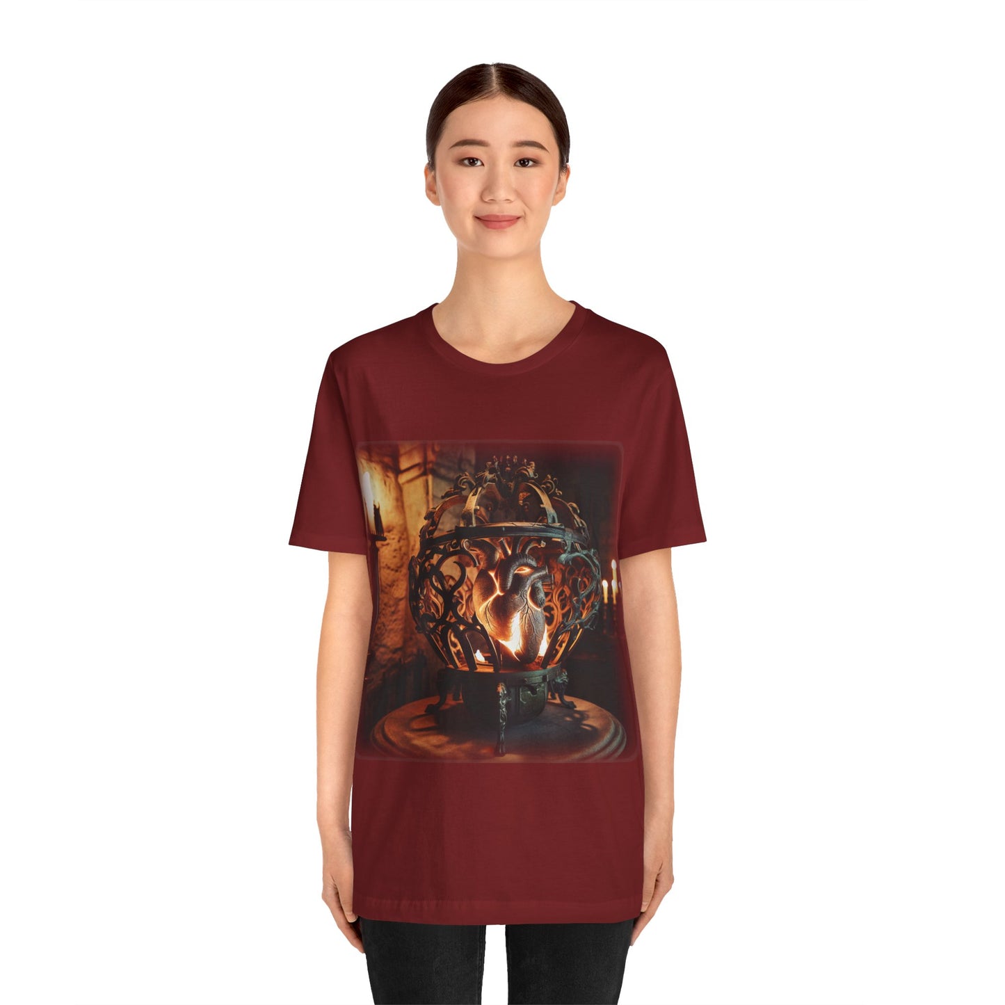 Wrought iron heart - Fireplace 4 (Unisex Jersey Short Sleeve T-Shirt)