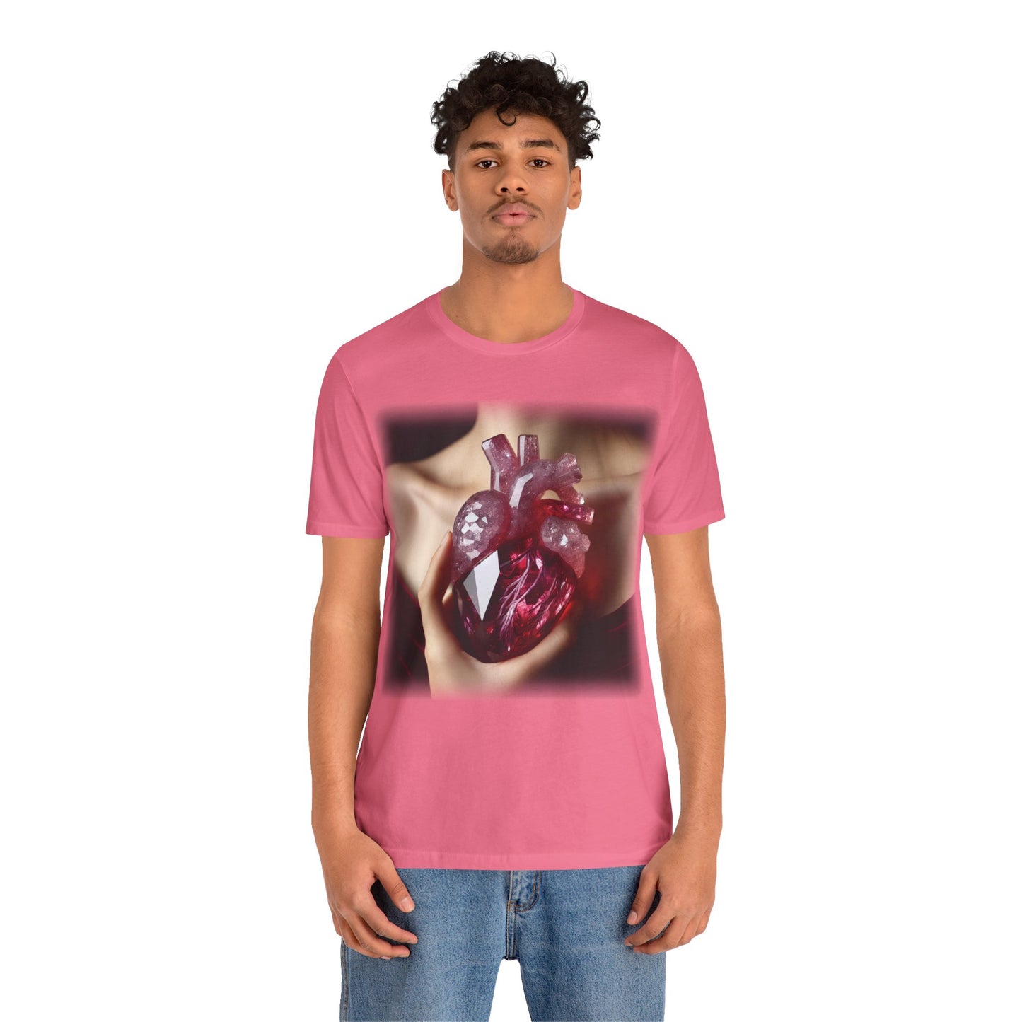 Heart - Crystal 2 (Unisex Jersey Short Sleeve T-Shirt)