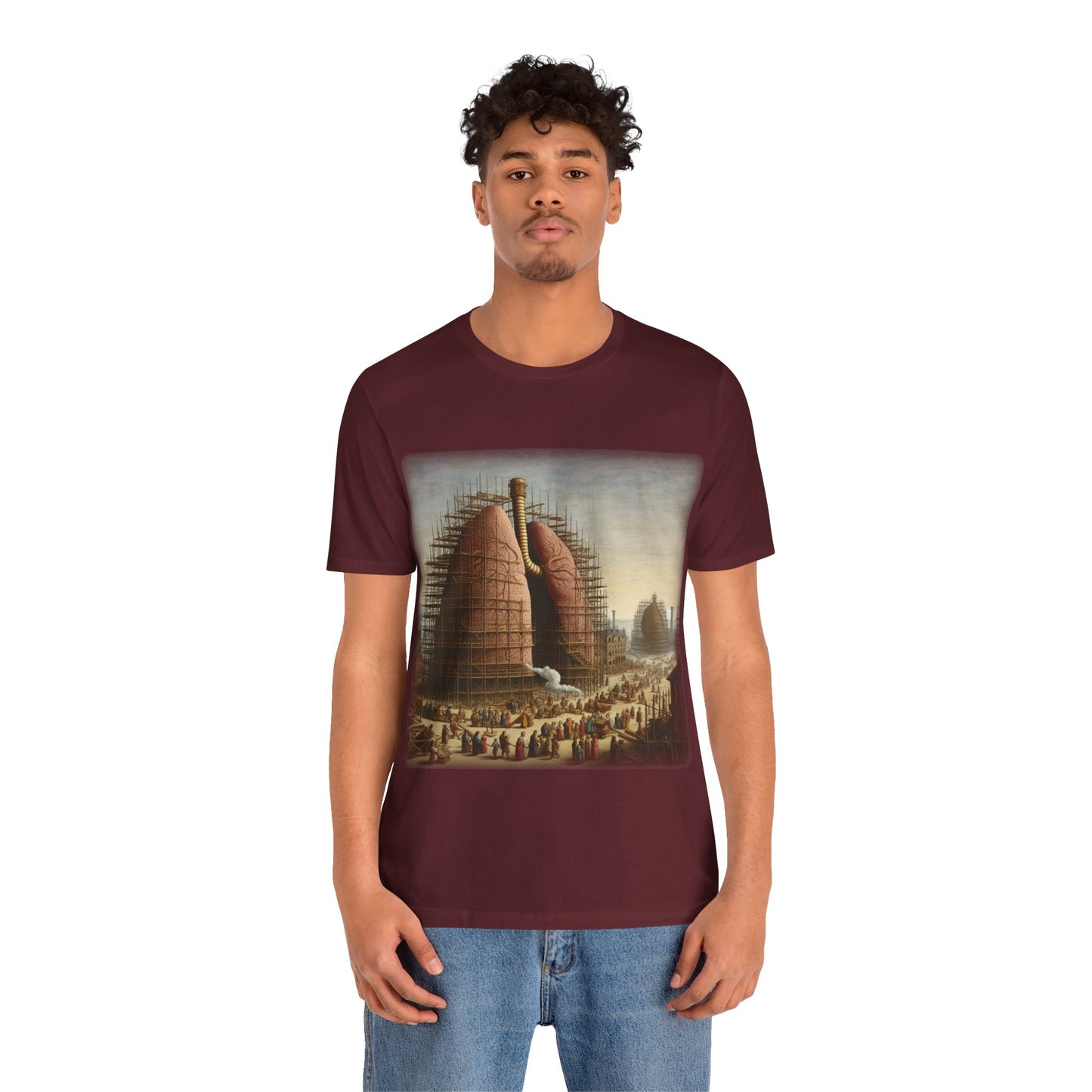 Lungs - The building of the great lung (Unisex Jersey Short Sleeve T-shirt)
