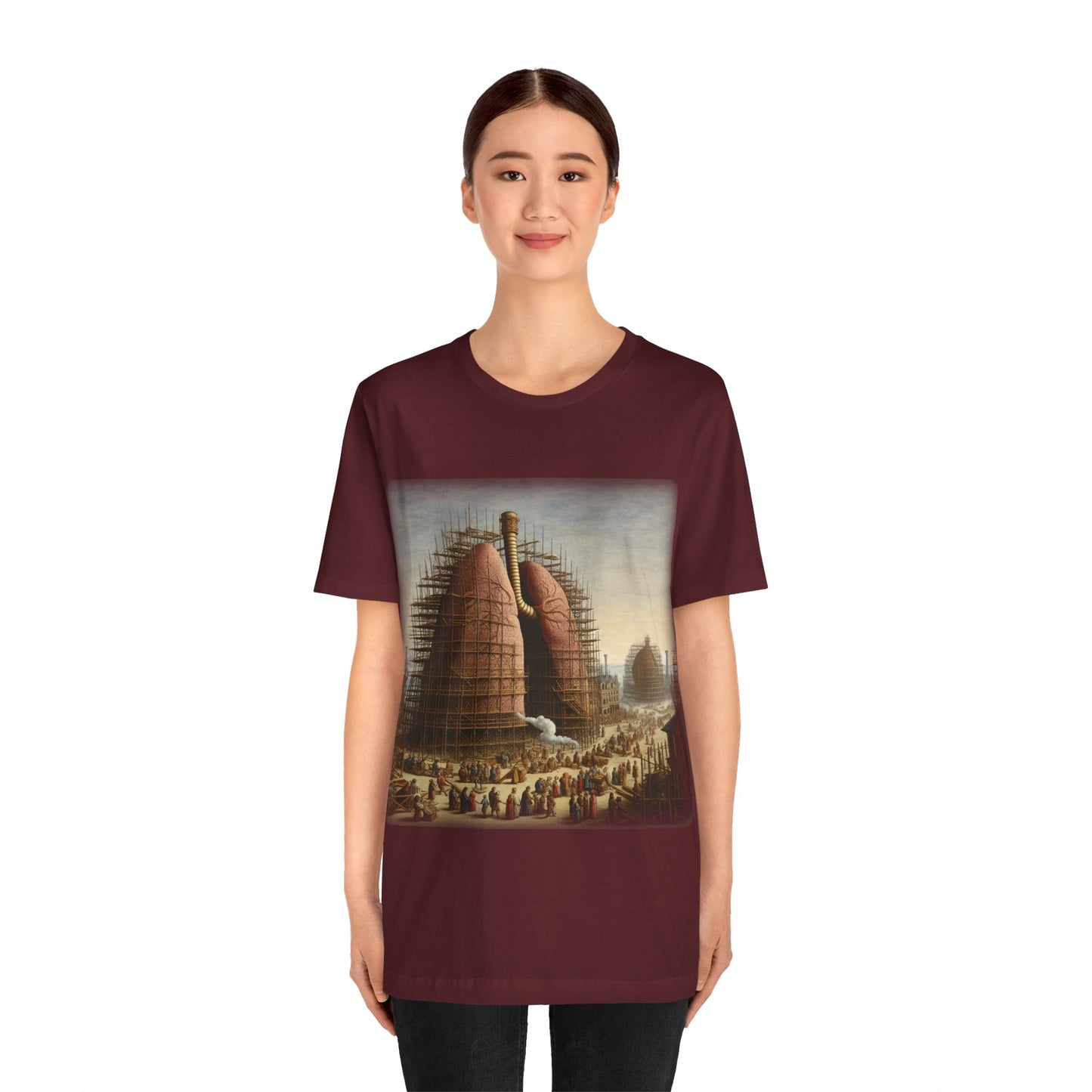Lungs - The building of the great lung (Unisex Jersey Short Sleeve T-shirt)