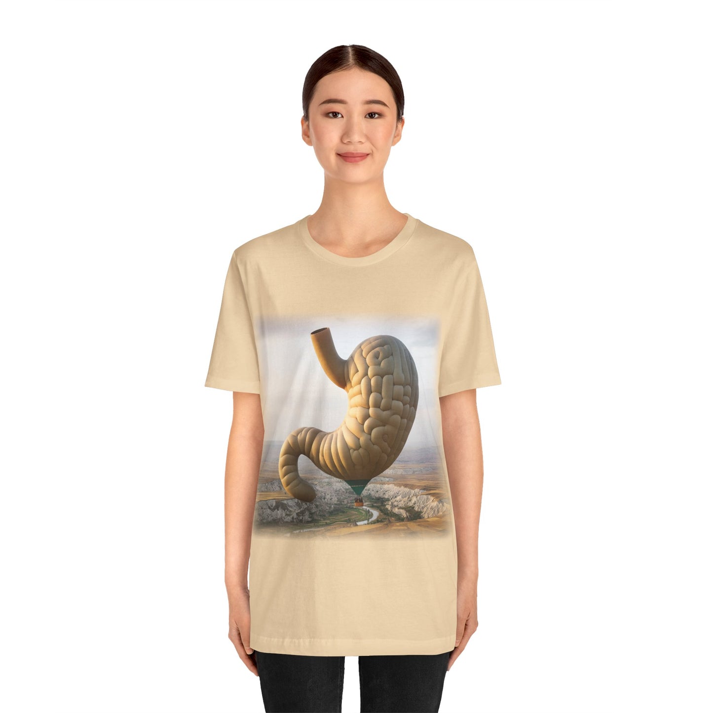 Stomach - Hot air balloon (Unisex Jersey Short Sleeve T-shirt)