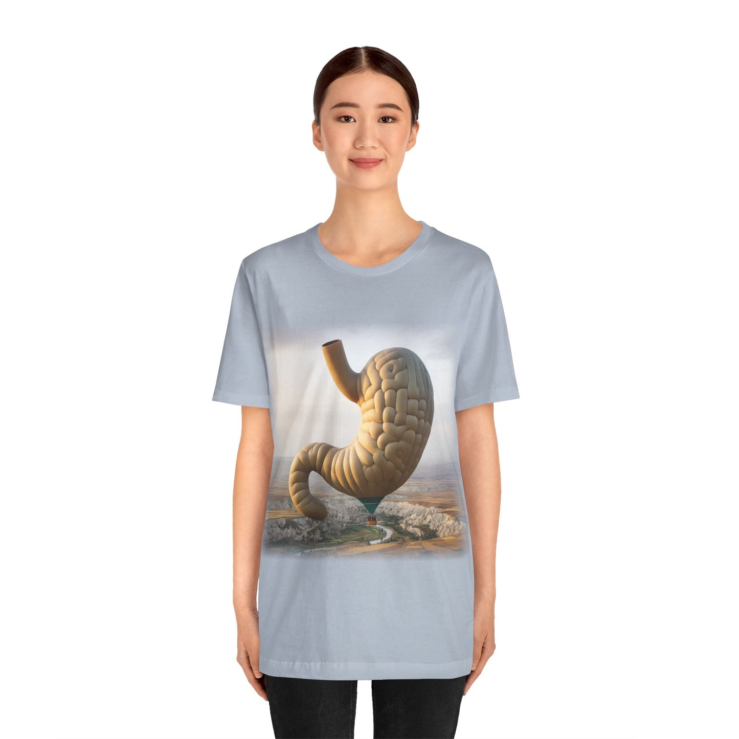 Stomach - Hot air balloon (Unisex Jersey Short Sleeve T-shirt)