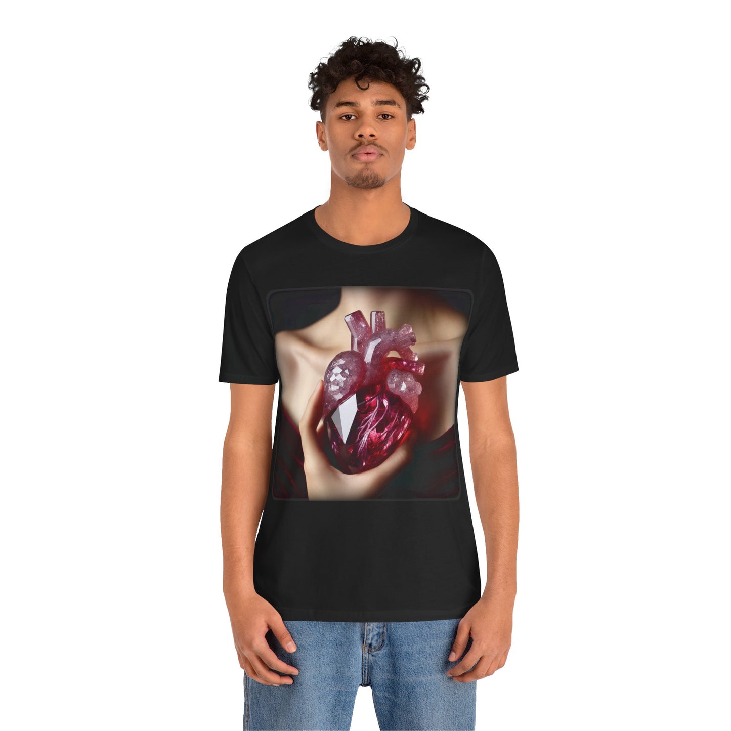 Heart - Crystal 2 (Unisex Jersey Short Sleeve T-Shirt)