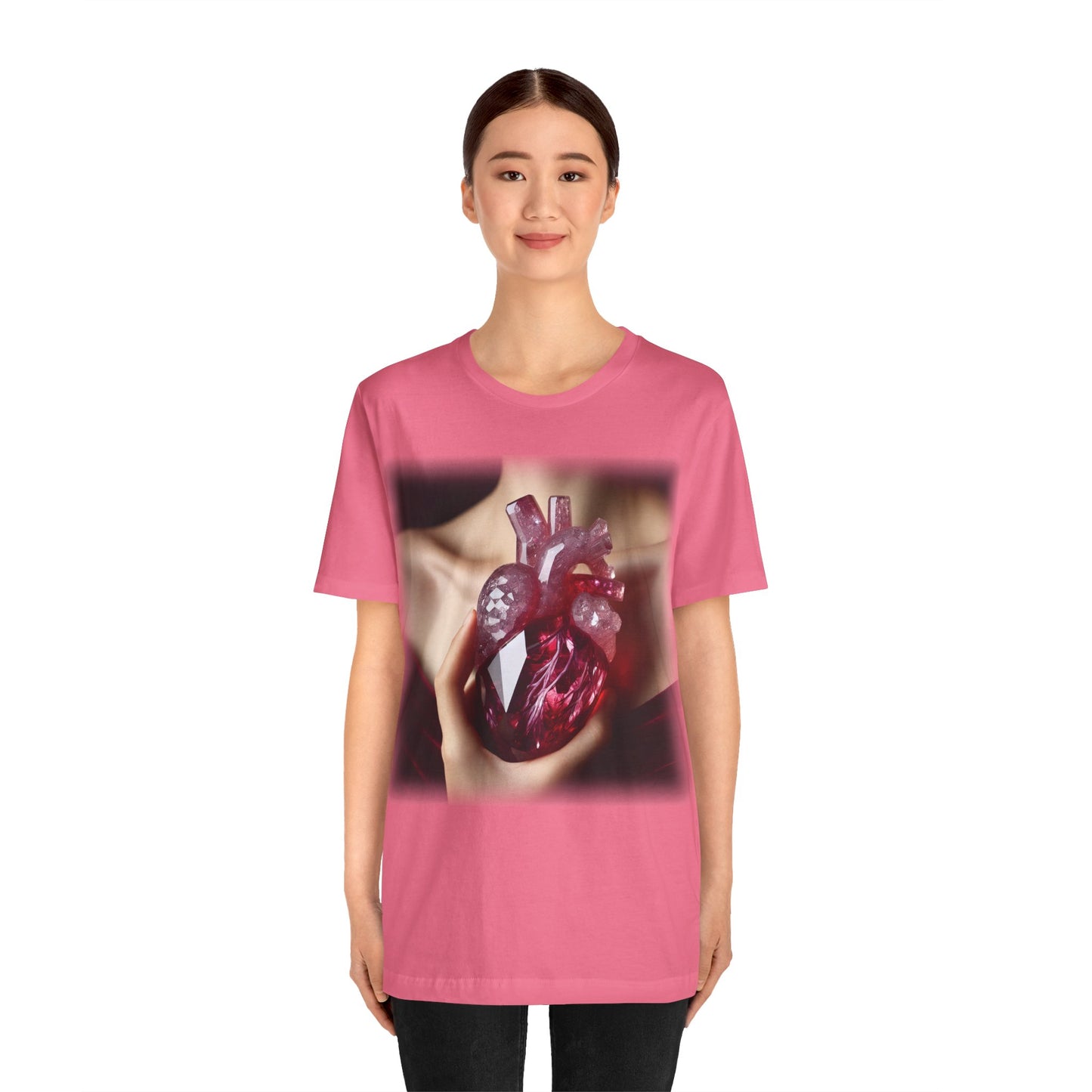 Heart - Crystal 2 (Unisex Jersey Short Sleeve T-Shirt)