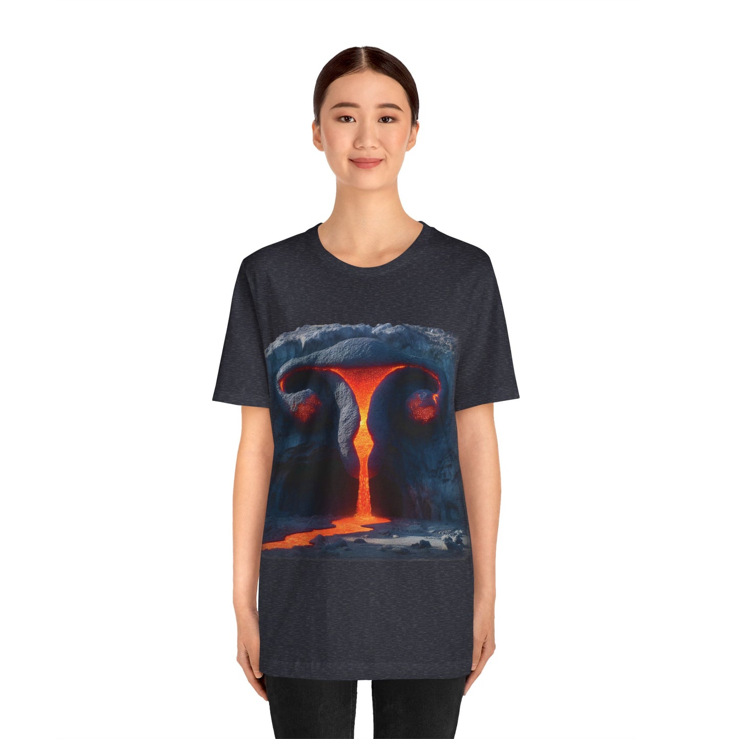 Uterus - Volcano (Unisex Jersey Short Sleeve T-shirt)