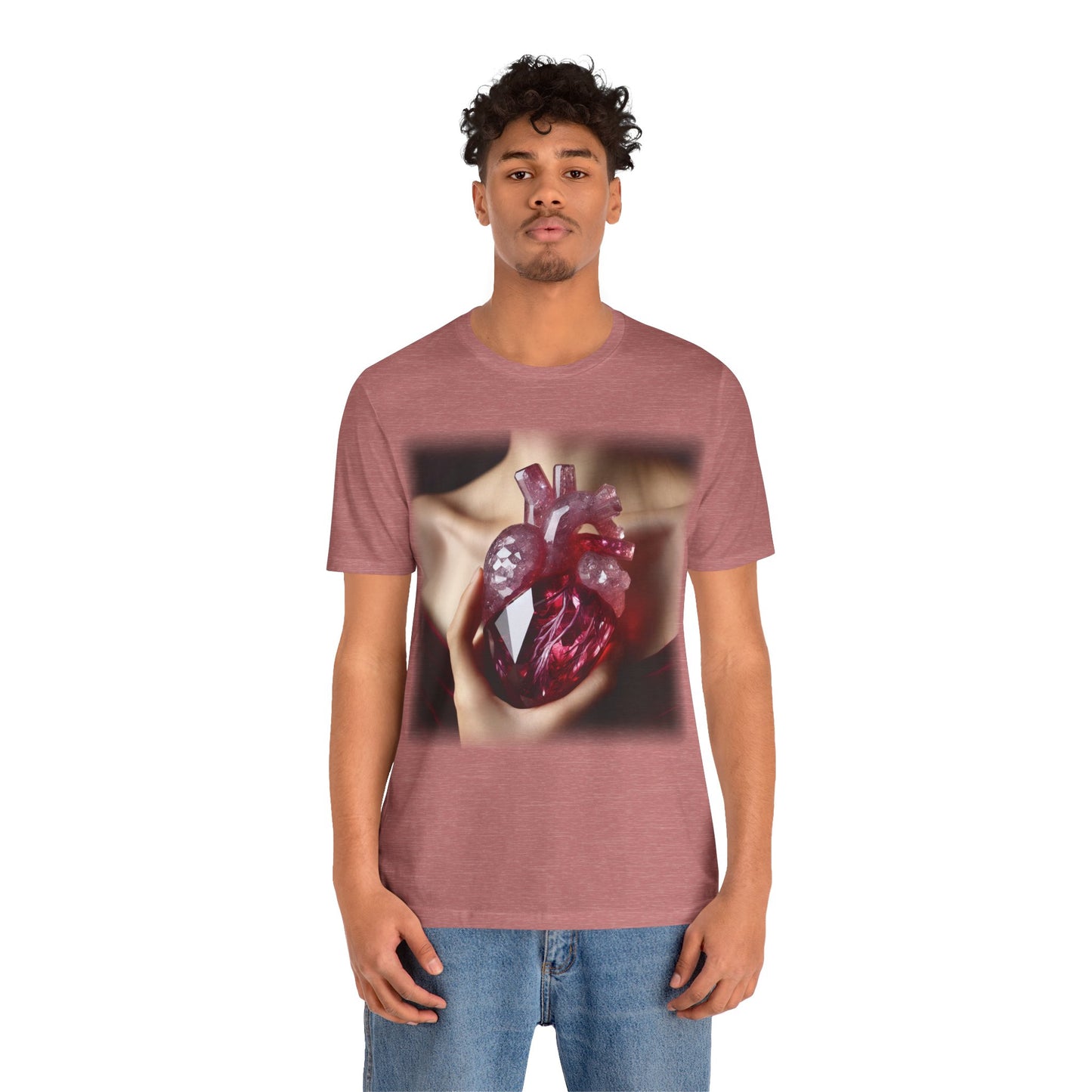 Heart - Crystal 2 (Unisex Jersey Short Sleeve T-Shirt)