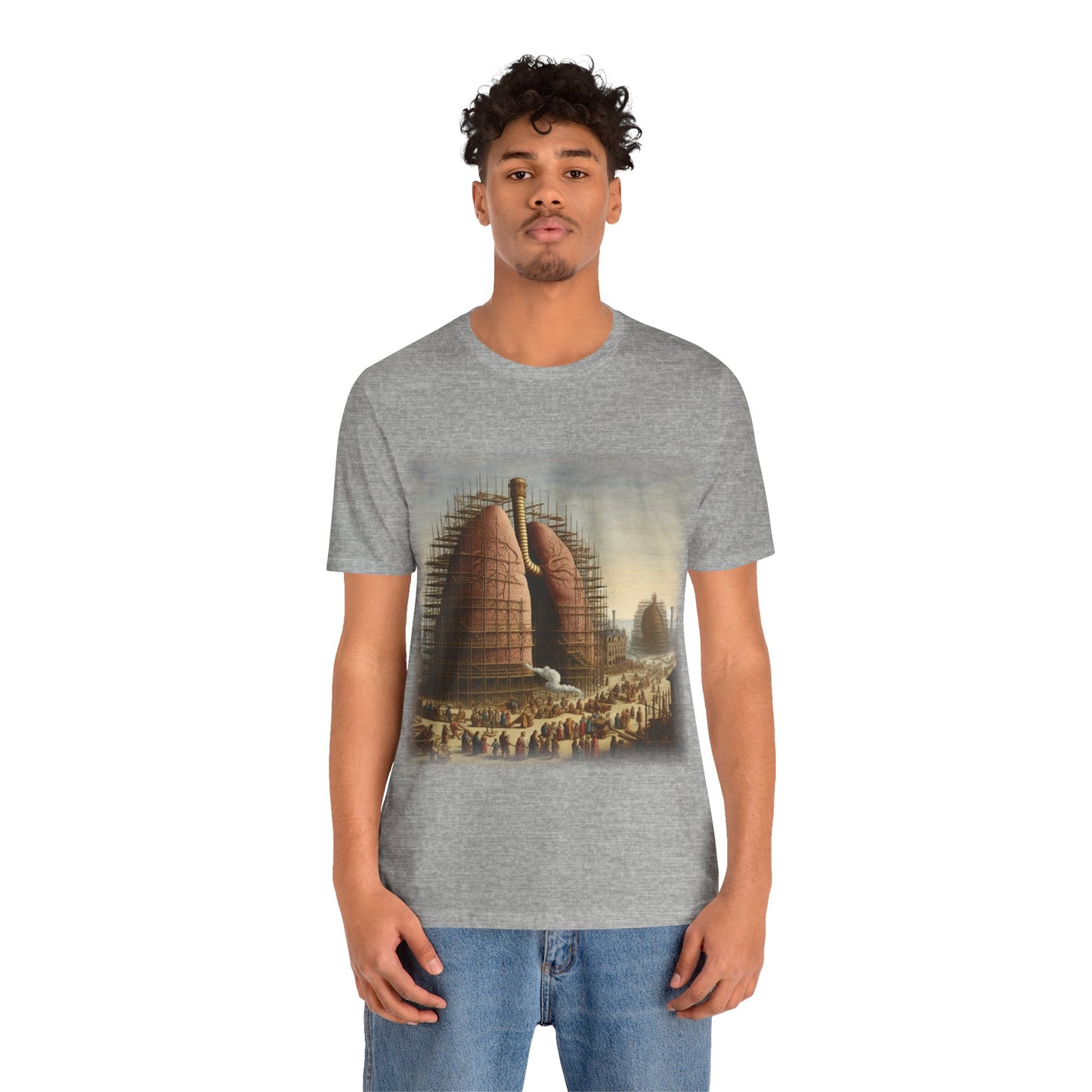 Lungs - The building of the great lung (Unisex Jersey Short Sleeve T-shirt)