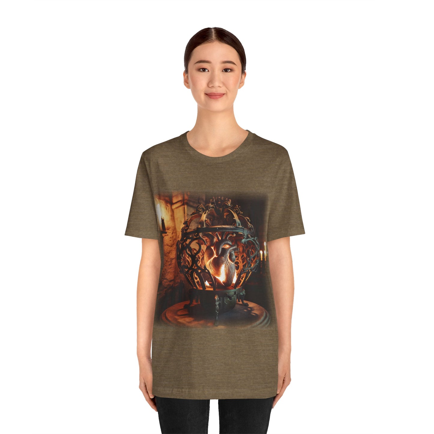 Wrought iron heart - Fireplace 4 (Unisex Jersey Short Sleeve T-Shirt)