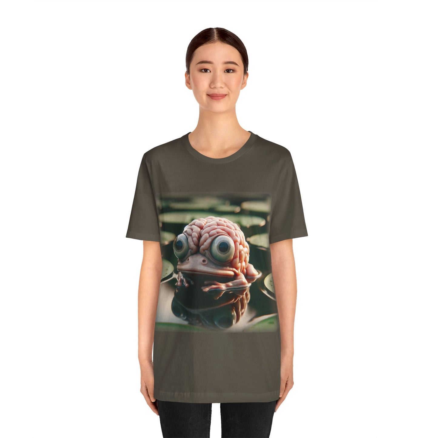 Brain - Frog 1 (Unisex Jersey Short Sleeve T-shirt)