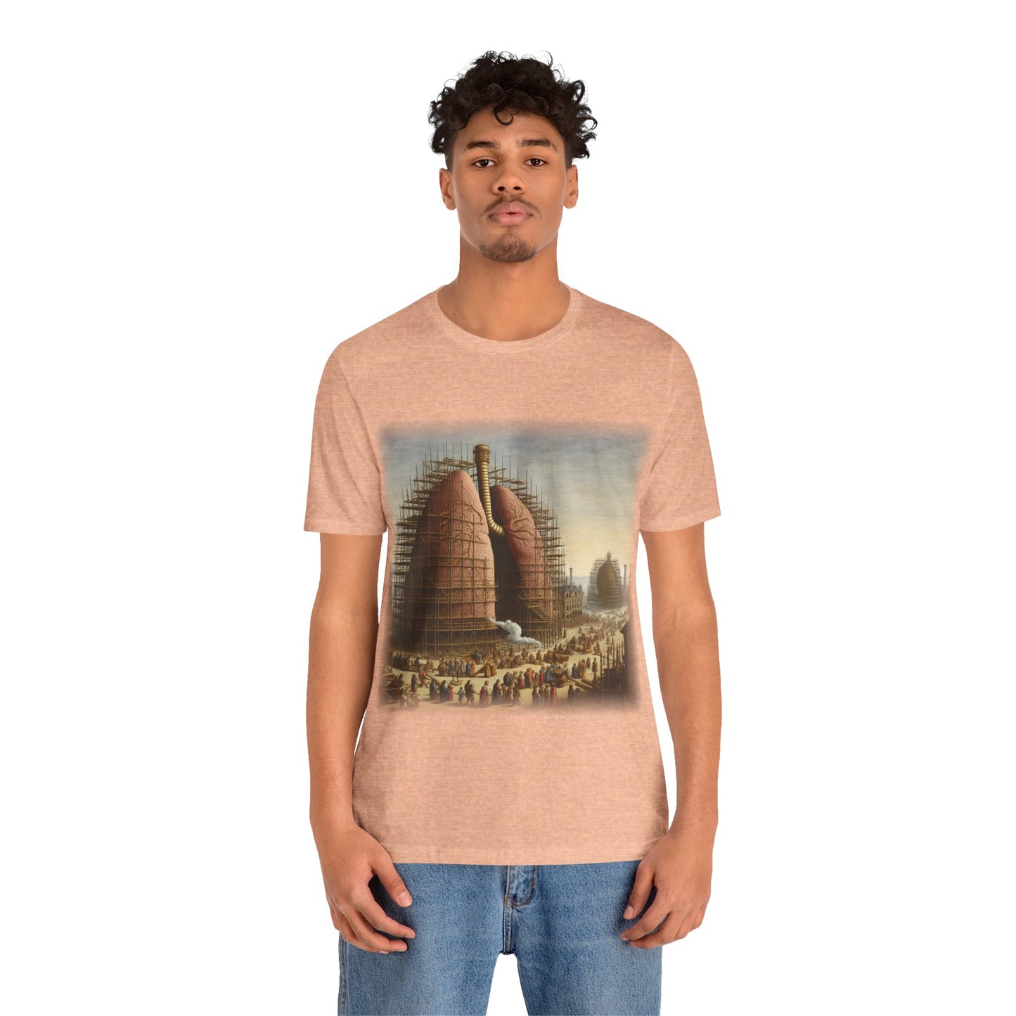 Lungs - The building of the great lung (Unisex Jersey Short Sleeve T-shirt)